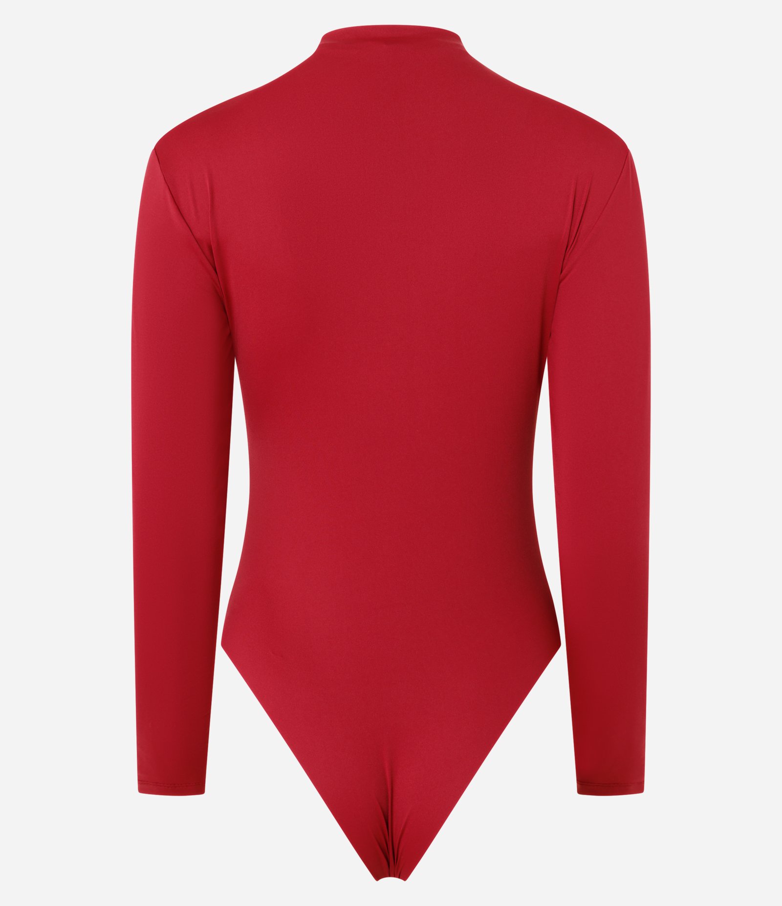 Body em Poliamida com Manga Longa e Franzidos Vermelho 2