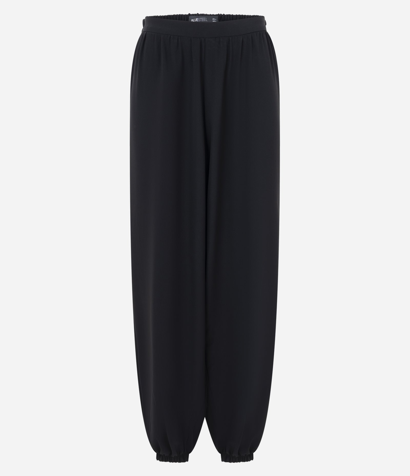 Calça Aladim em Crepe com Cós Elástico Preto 2