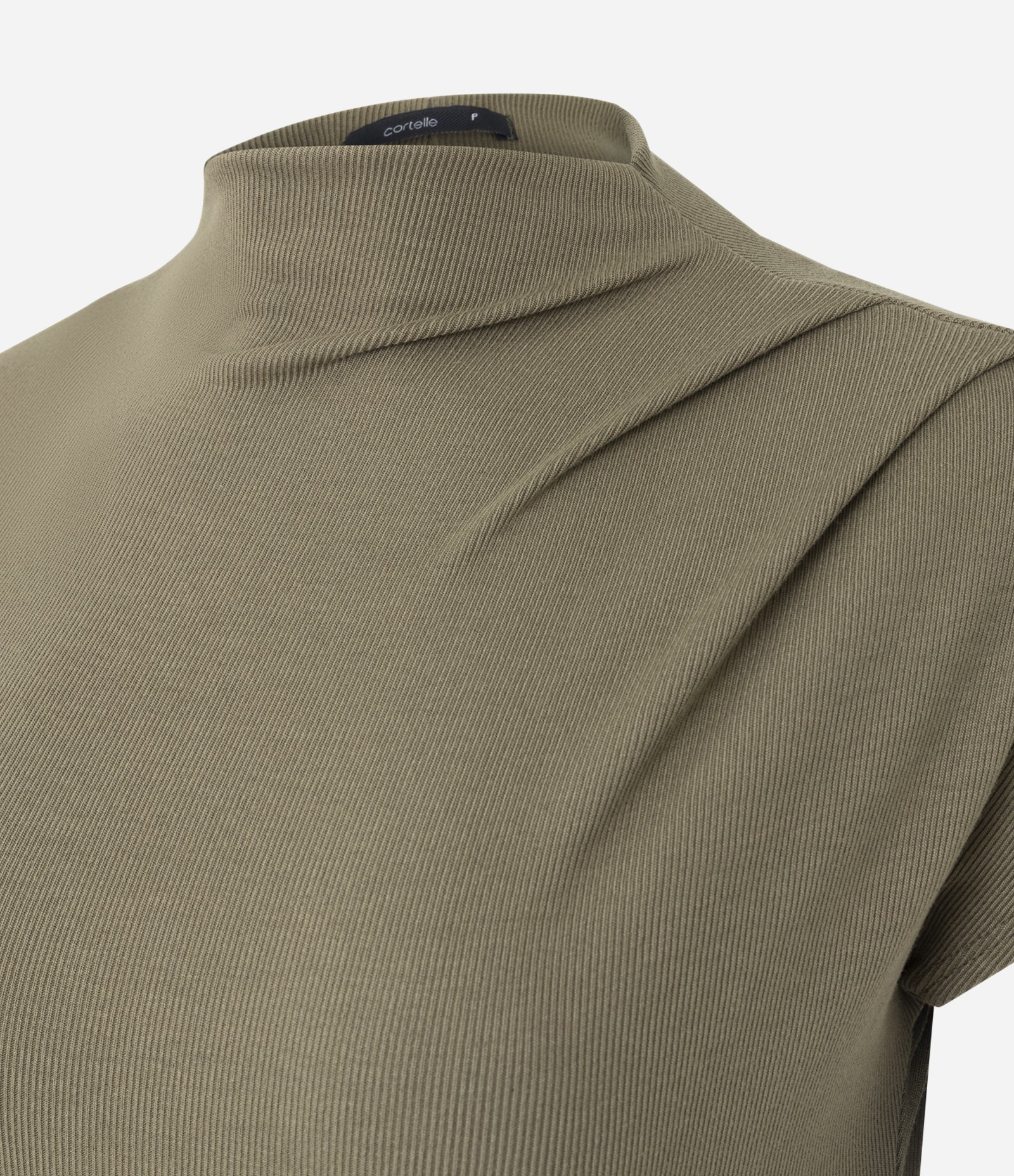 Blusa em Viscose Seamless com Golinha Alta Verde 2