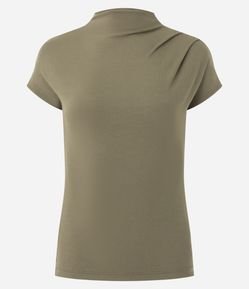 Blusa em Viscose Seamless com Golinha Alta