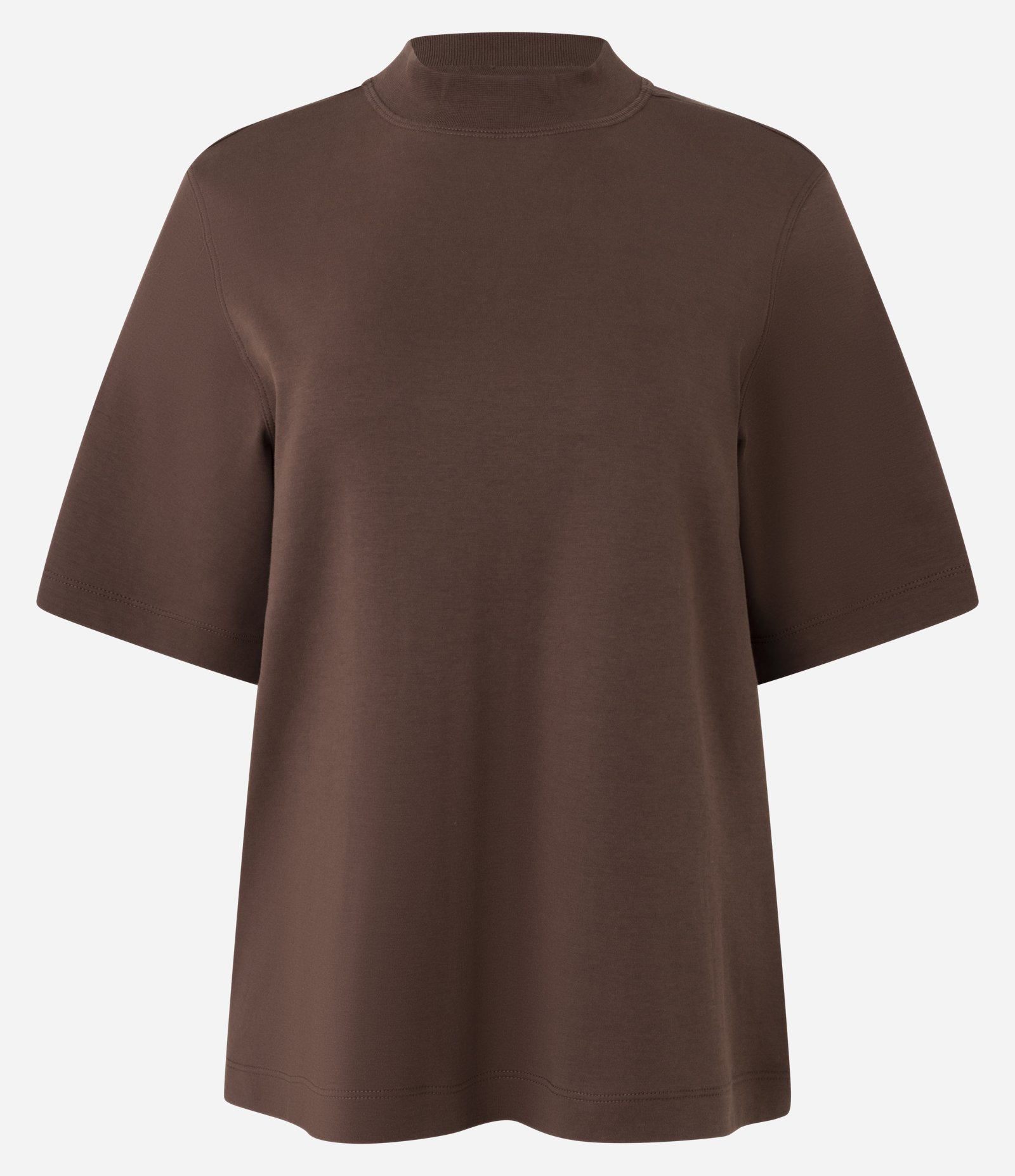 Blusa com Modelagem Alongada e Manga Ampla Marrom 4