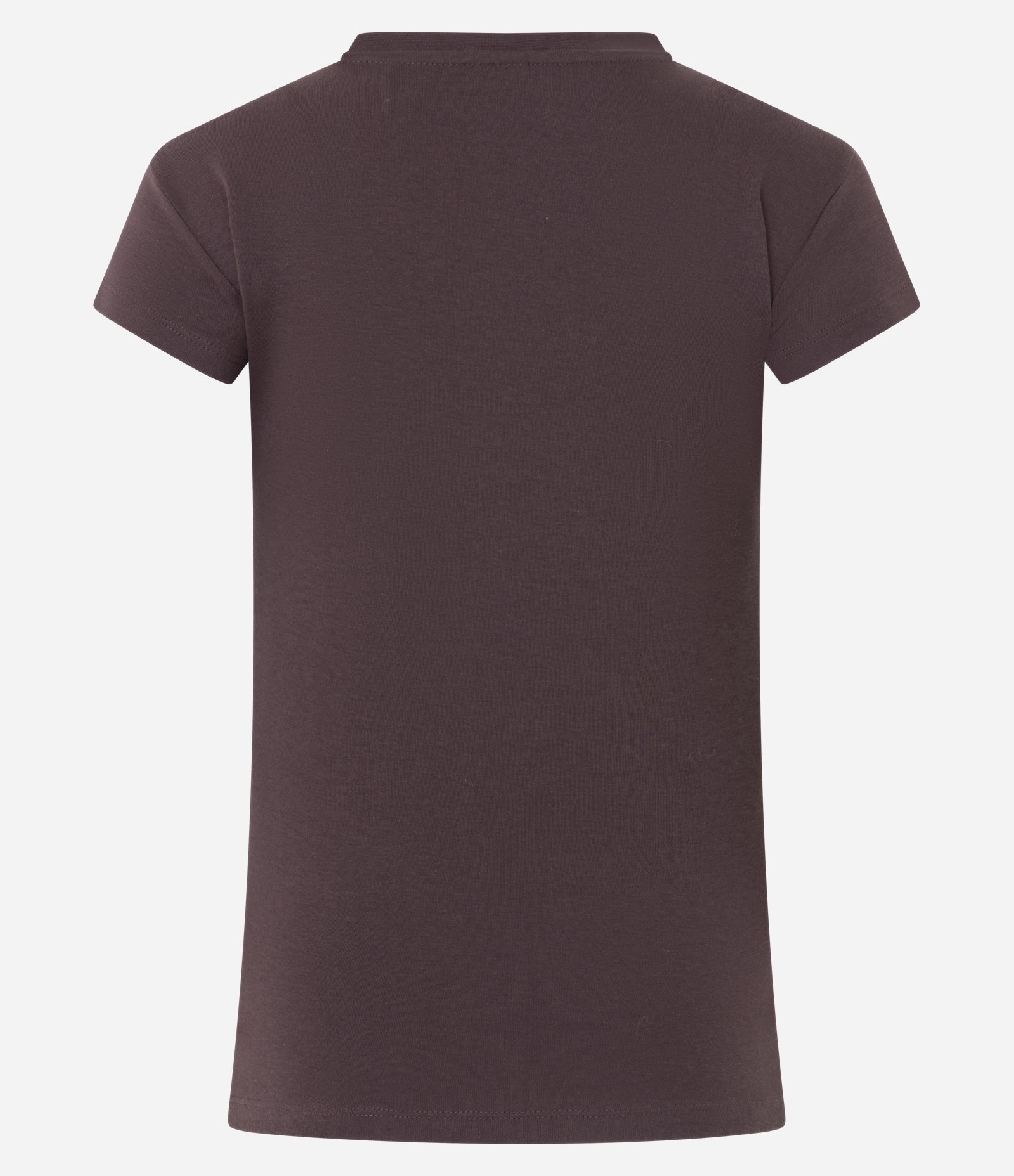 Blusa Básica Ajustada em Algodão com Gola Careca Marrom 6