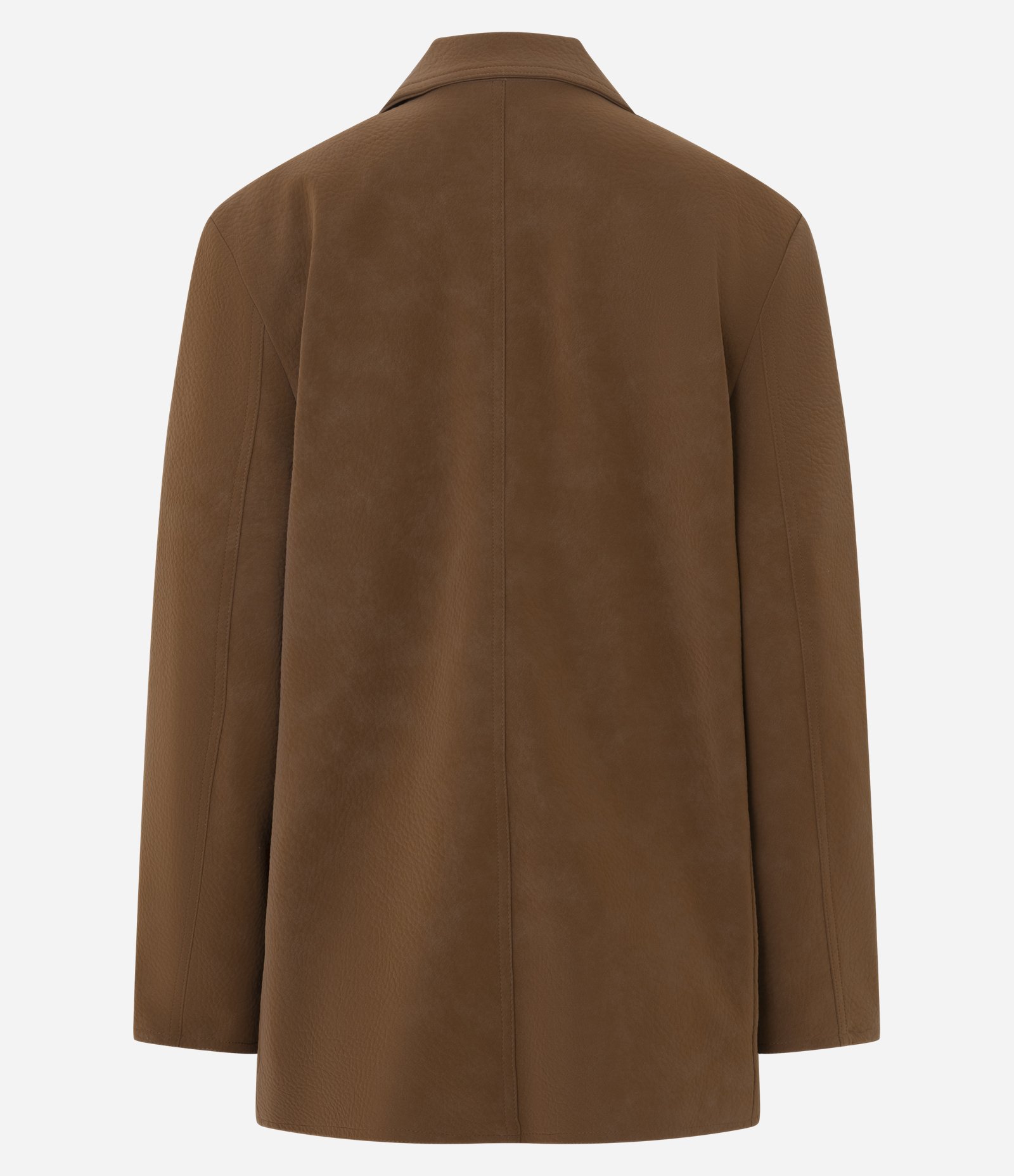 Blazer em Suede com Gola e Bolsos de Lapela Marrom 3