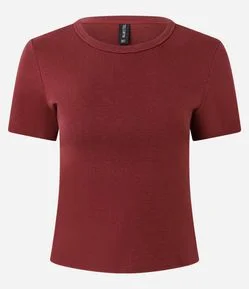 Blusa Baby Look Básica em Algodão
