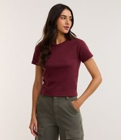 Blusa Baby Look Básica em Algodão