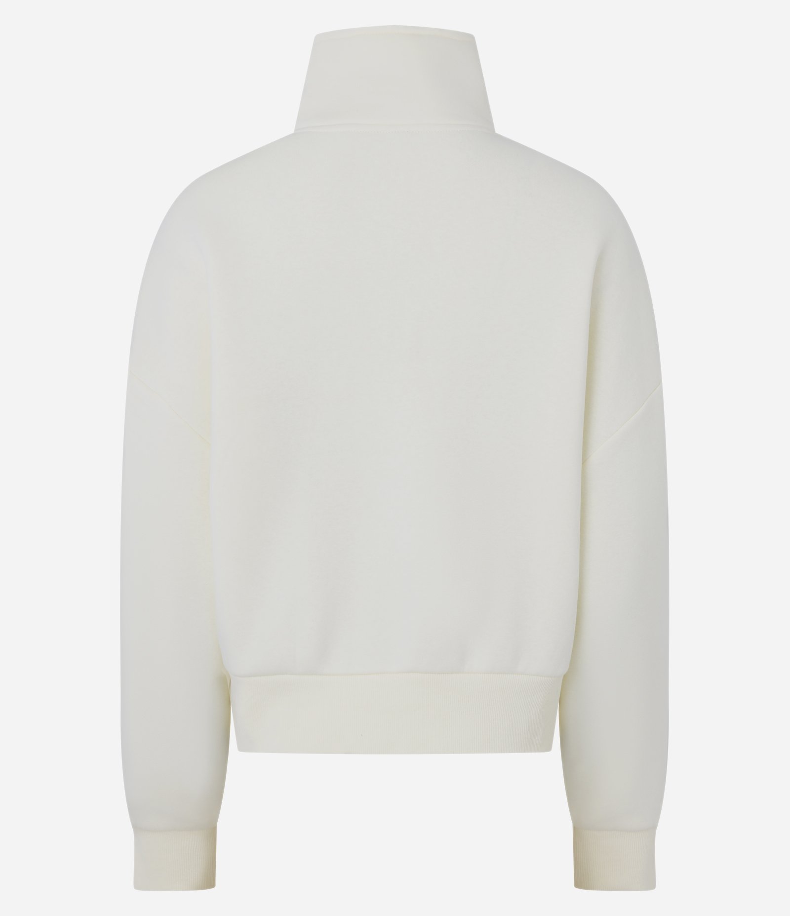 Moletom com Forro Fleece e Zíper na Gola Alta Branco 6