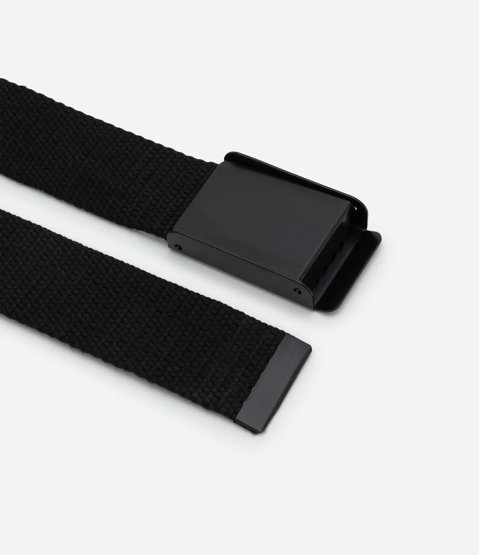 Cinto em Material Sintético Liso com Fivela Jacaré Preto 2