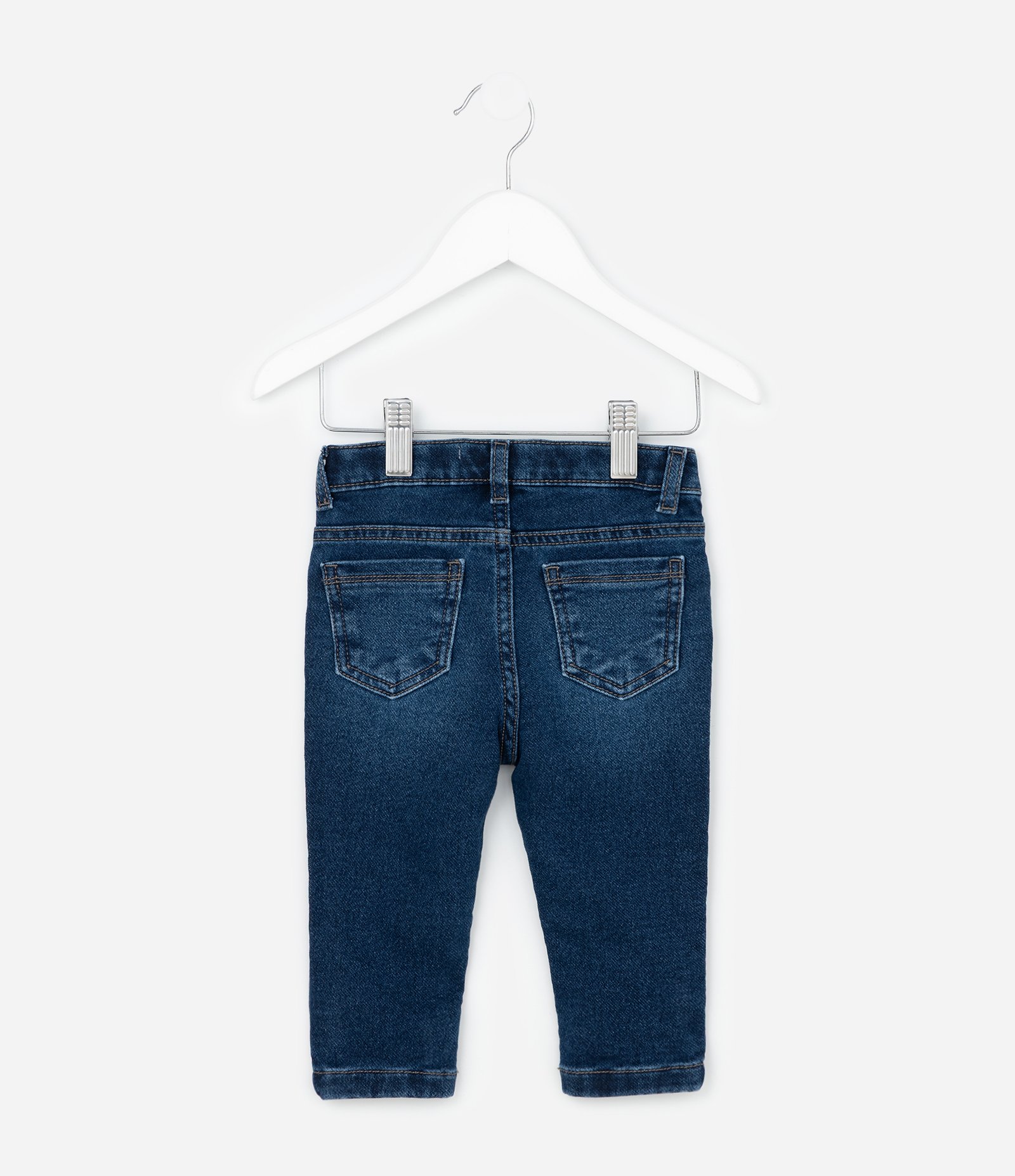 Calça Infantil Jeans Skinny com Elastano – Tam RN a 18 Meses Azul Médio 2