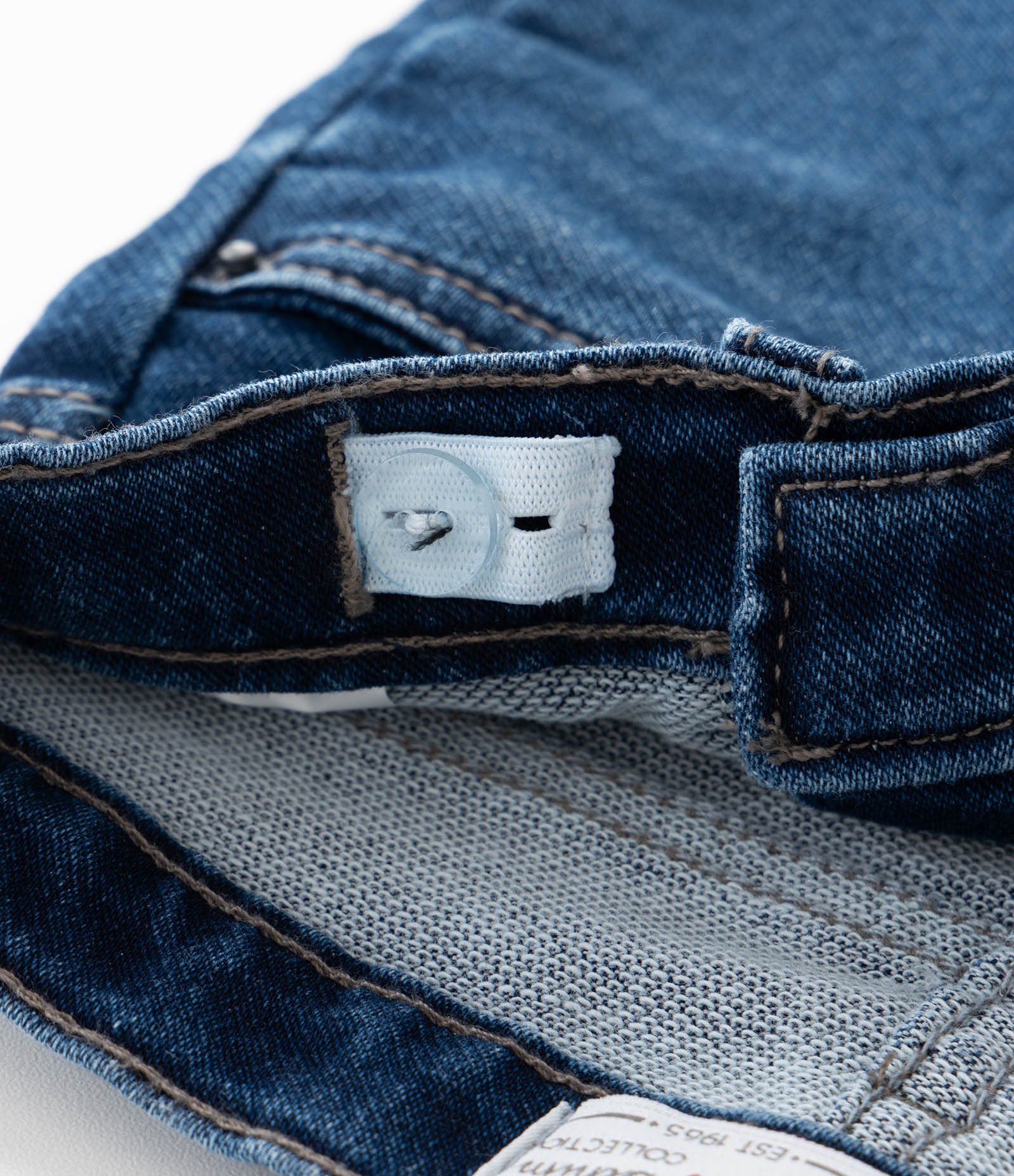 Calça Infantil Jeans Skinny com Elastano – Tam RN a 18 Meses Azul Médio 5