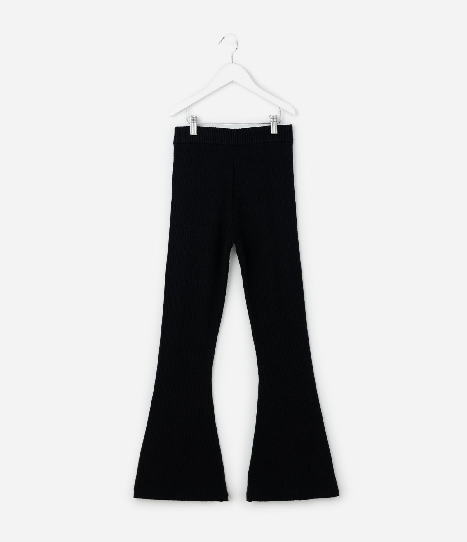 Calça Wide Leg em Tricô Leve - Tam 5 a 14 Anos Preto 3
