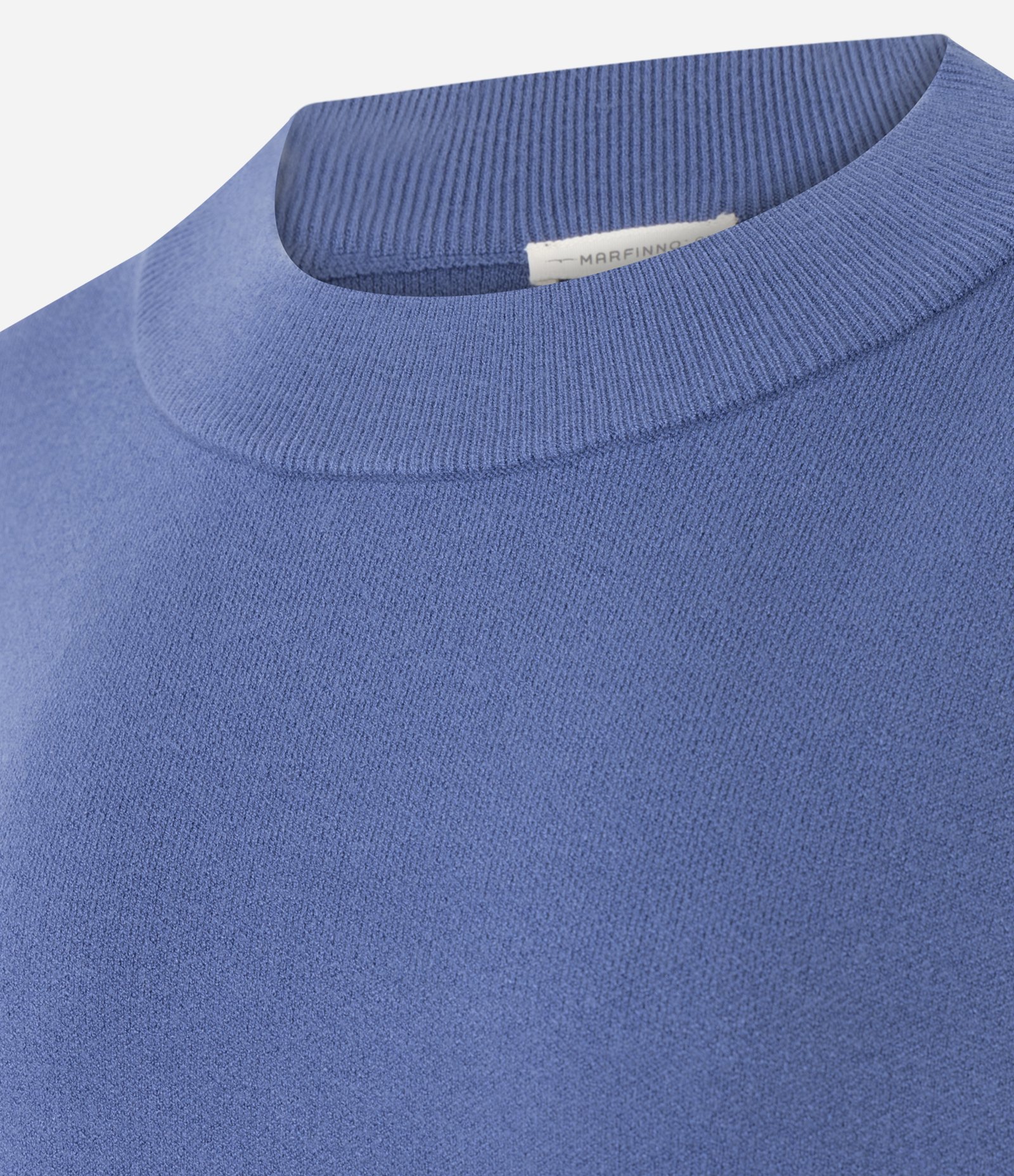 Suéter em Tricô com Punho Ajustado Azul 6