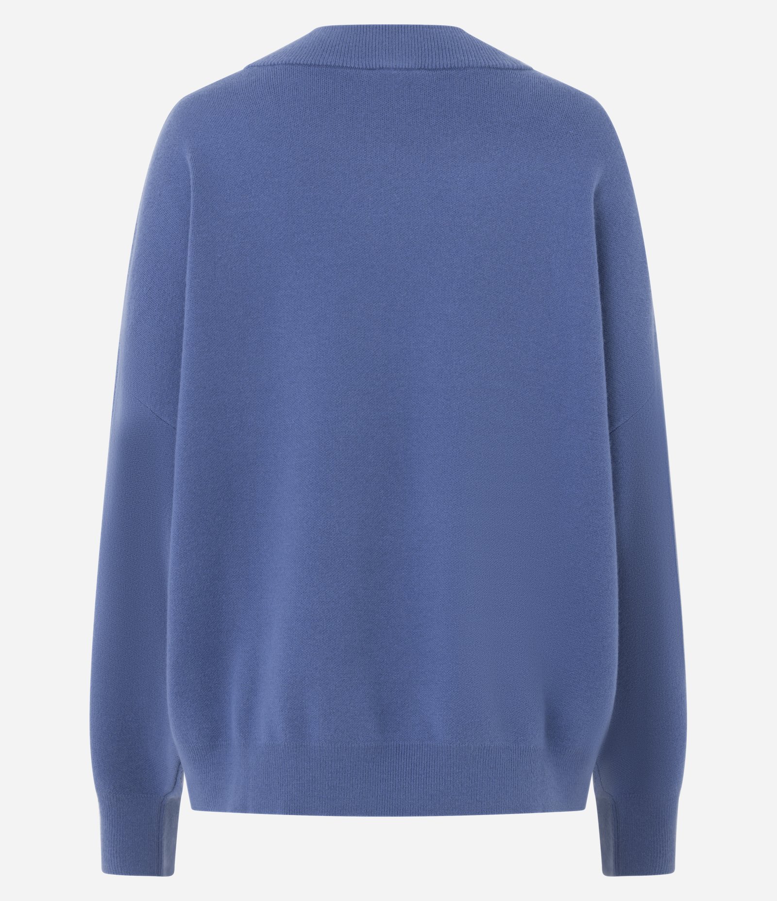 Suéter em Tricô com Punho Ajustado Azul 7