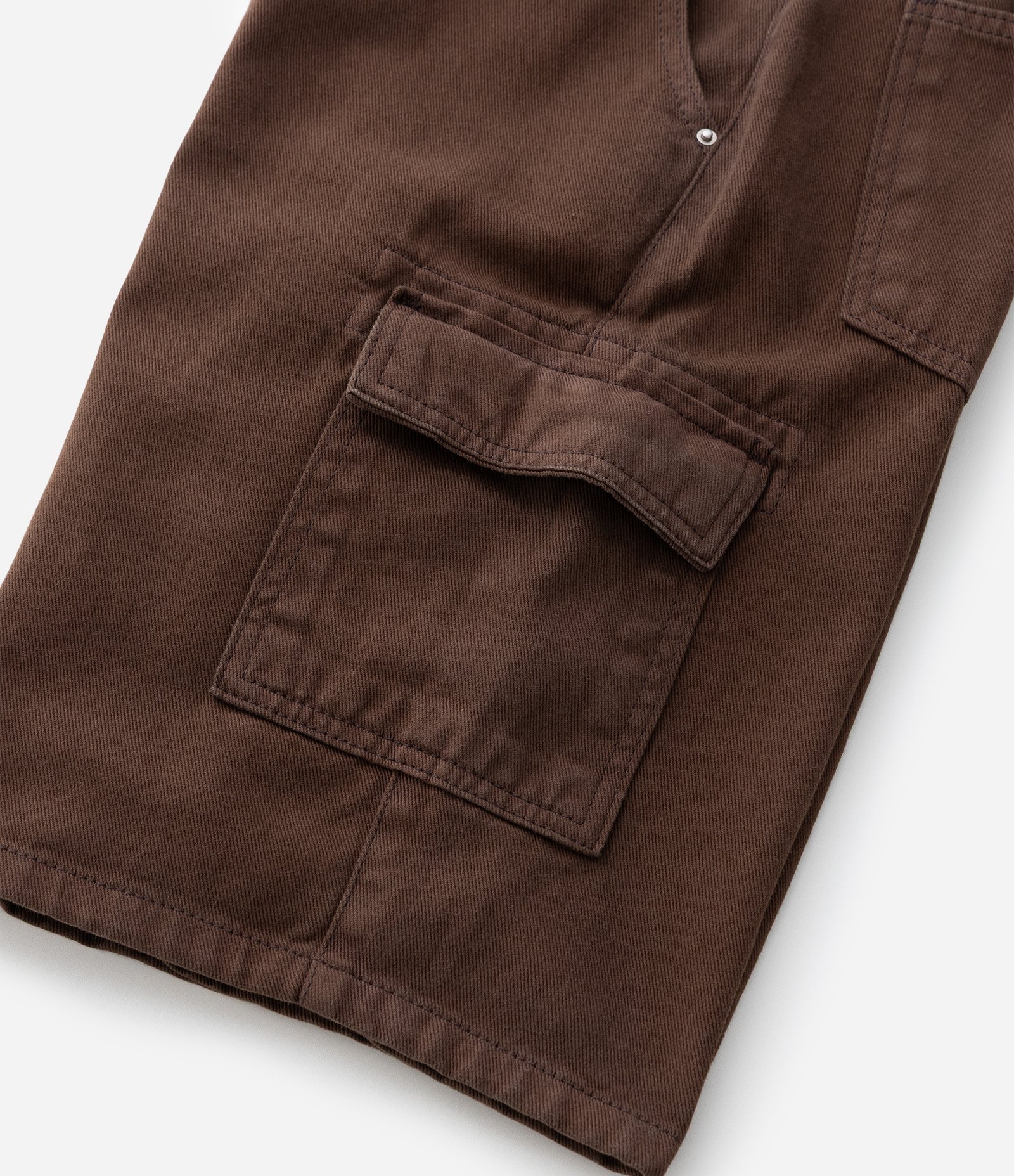 Bermuda Infantil Baggy em Jeans com Bolsos Cargo – Tam 5 a 14 Anos Marrom Escuro 8