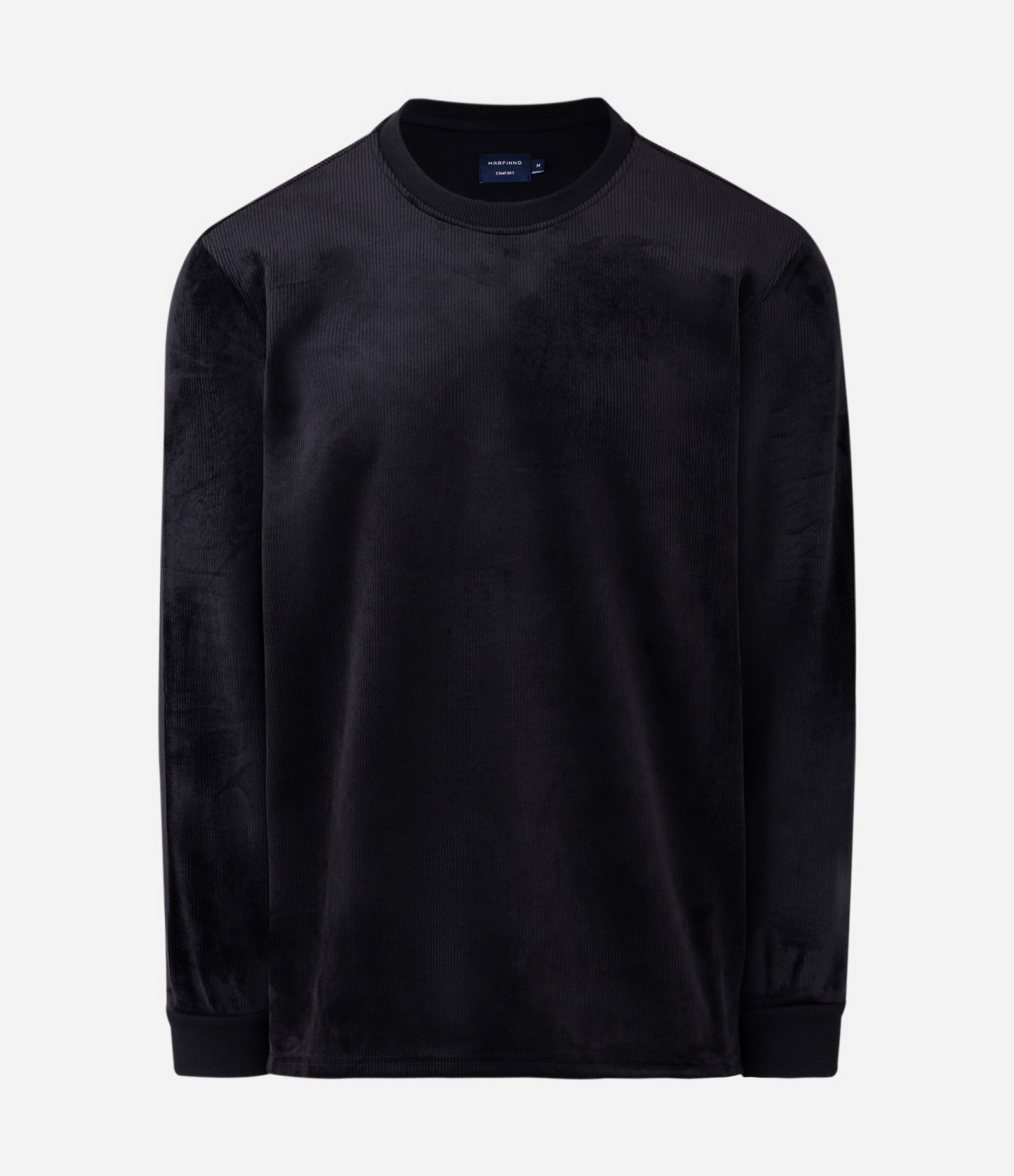 Camiseta  Manga Longa Veludo Cotelê Preto 1