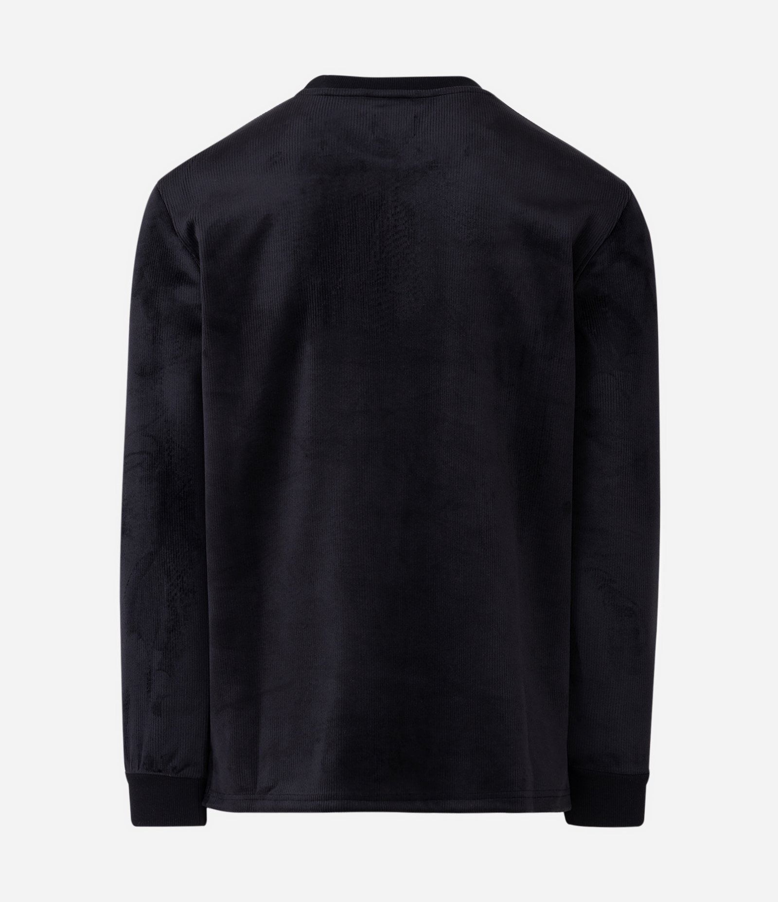 Camiseta  Manga Longa Veludo Cotelê Preto 2