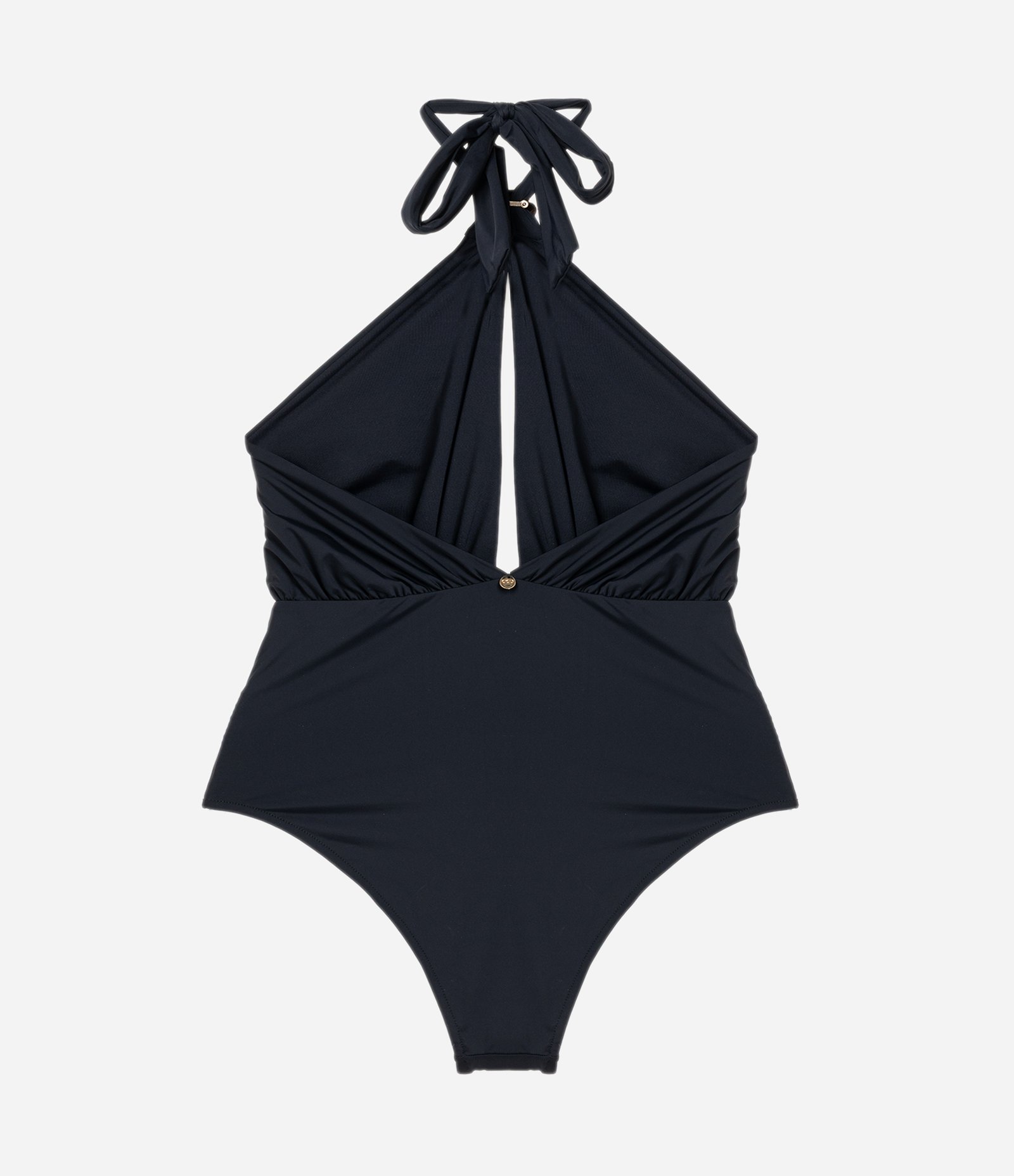 Maiô Gola Halter em Microfibra com Aviamento e Decote nas Costas Preto 6