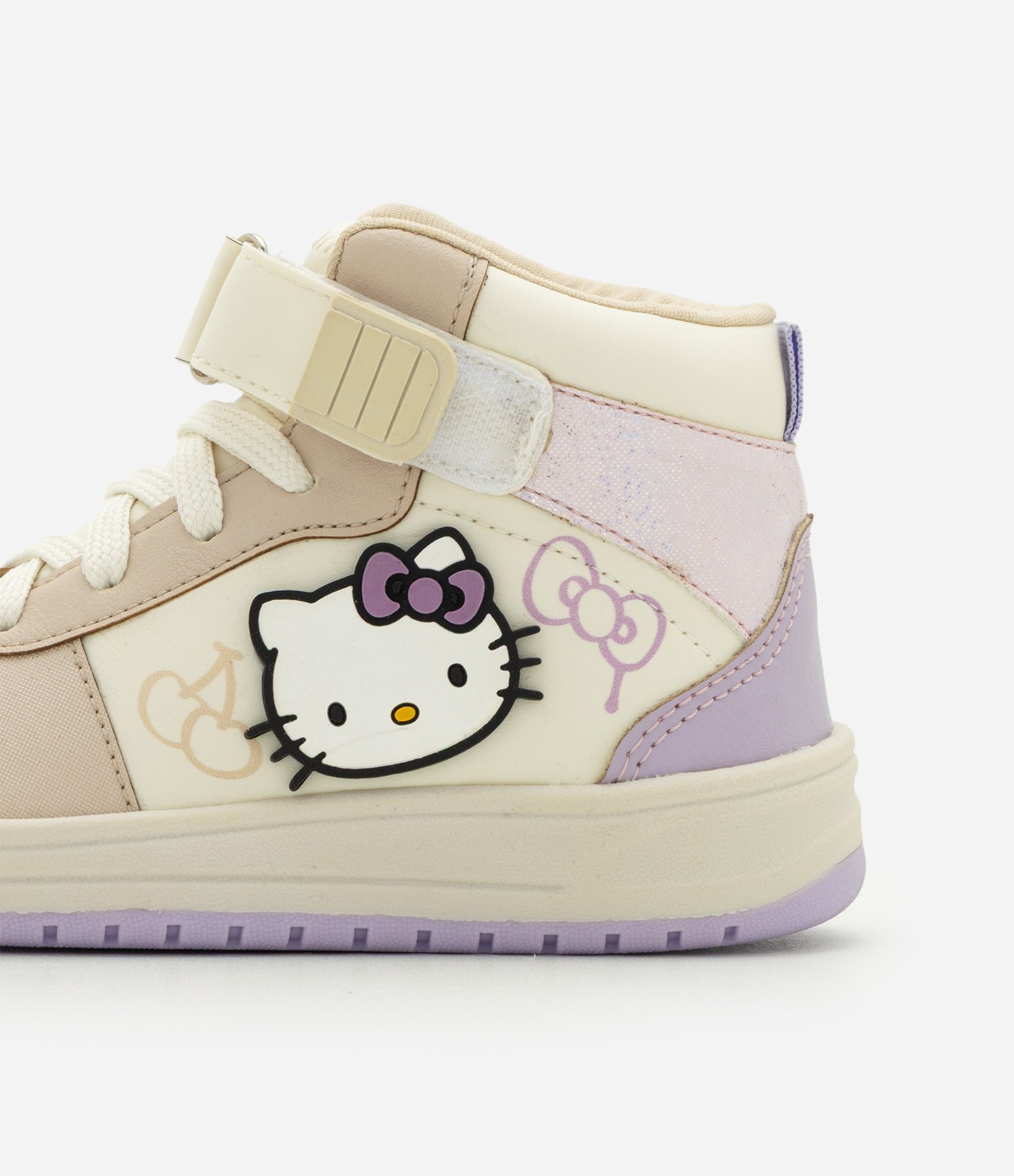 Tênis Abotinado Hello Kitty em PU - Tam 28 ao 34 Bege 3