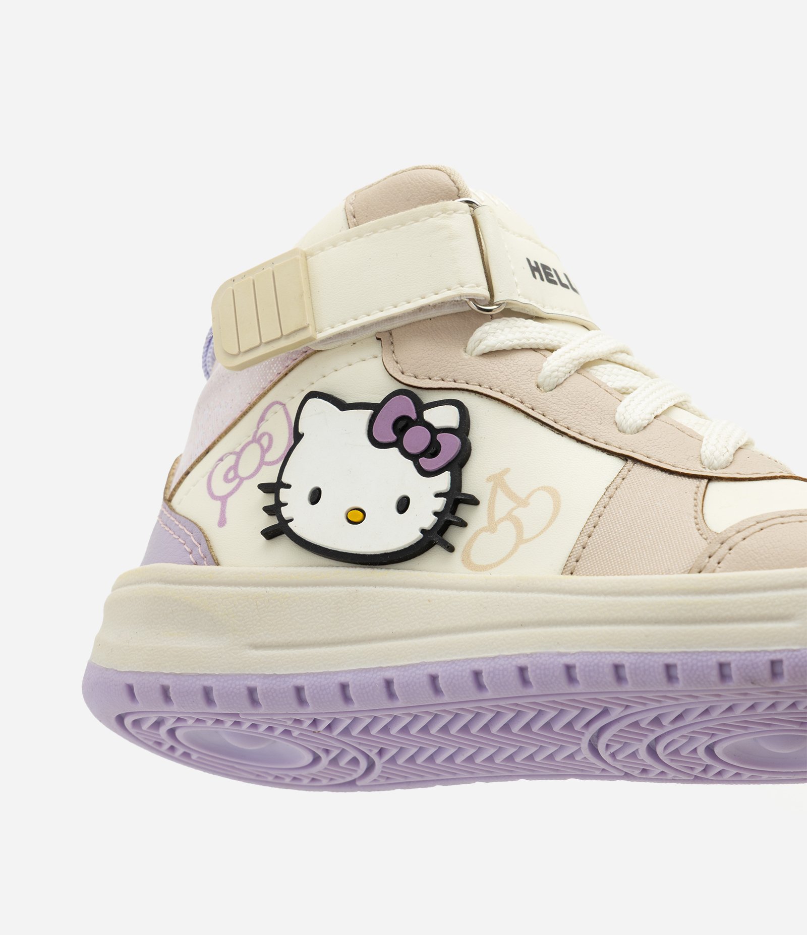 Tênis Abotinado Hello Kitty em PU - Tam 28 ao 34 Bege 4
