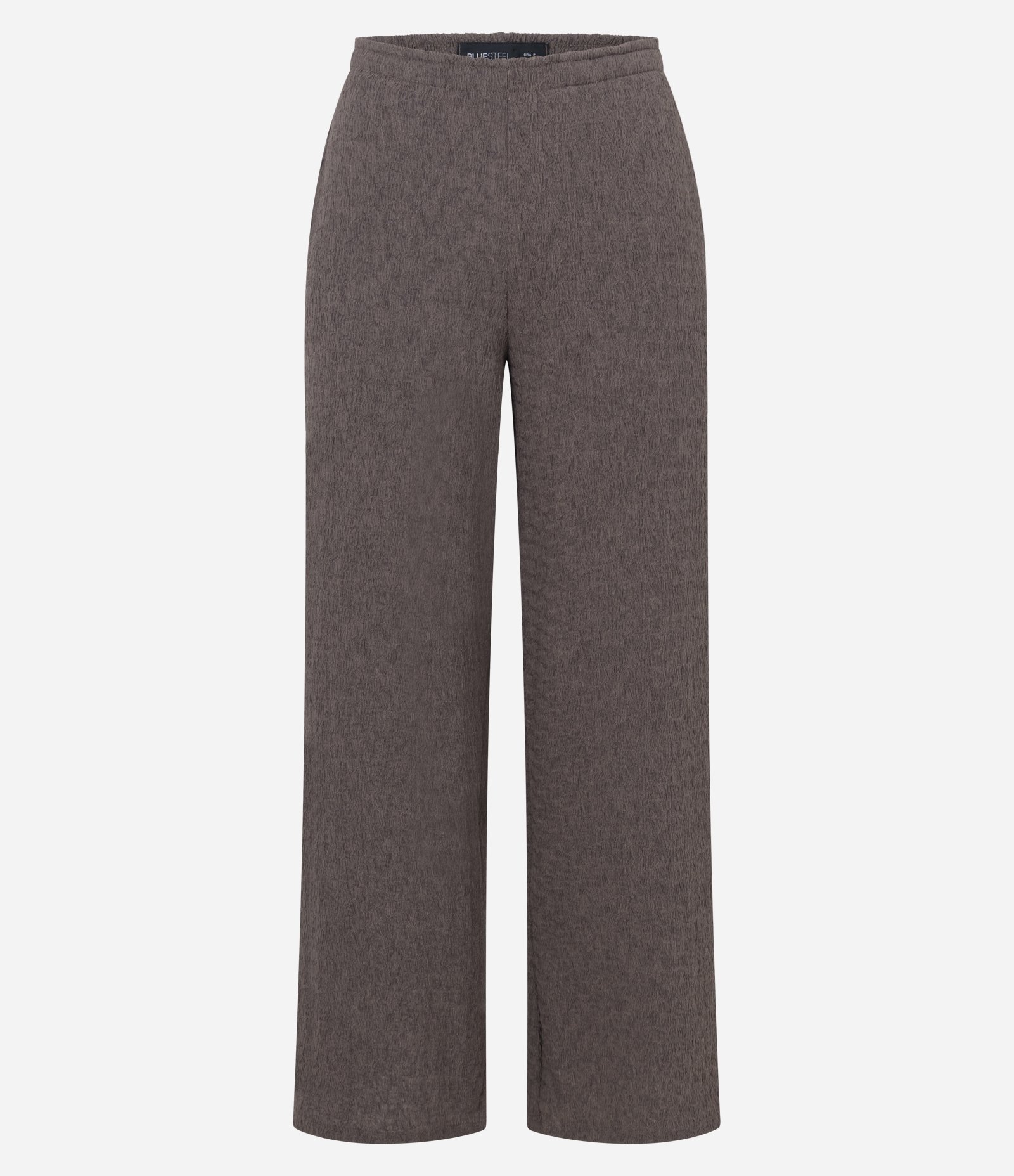 Calça Reta com Texturização Marrom 4