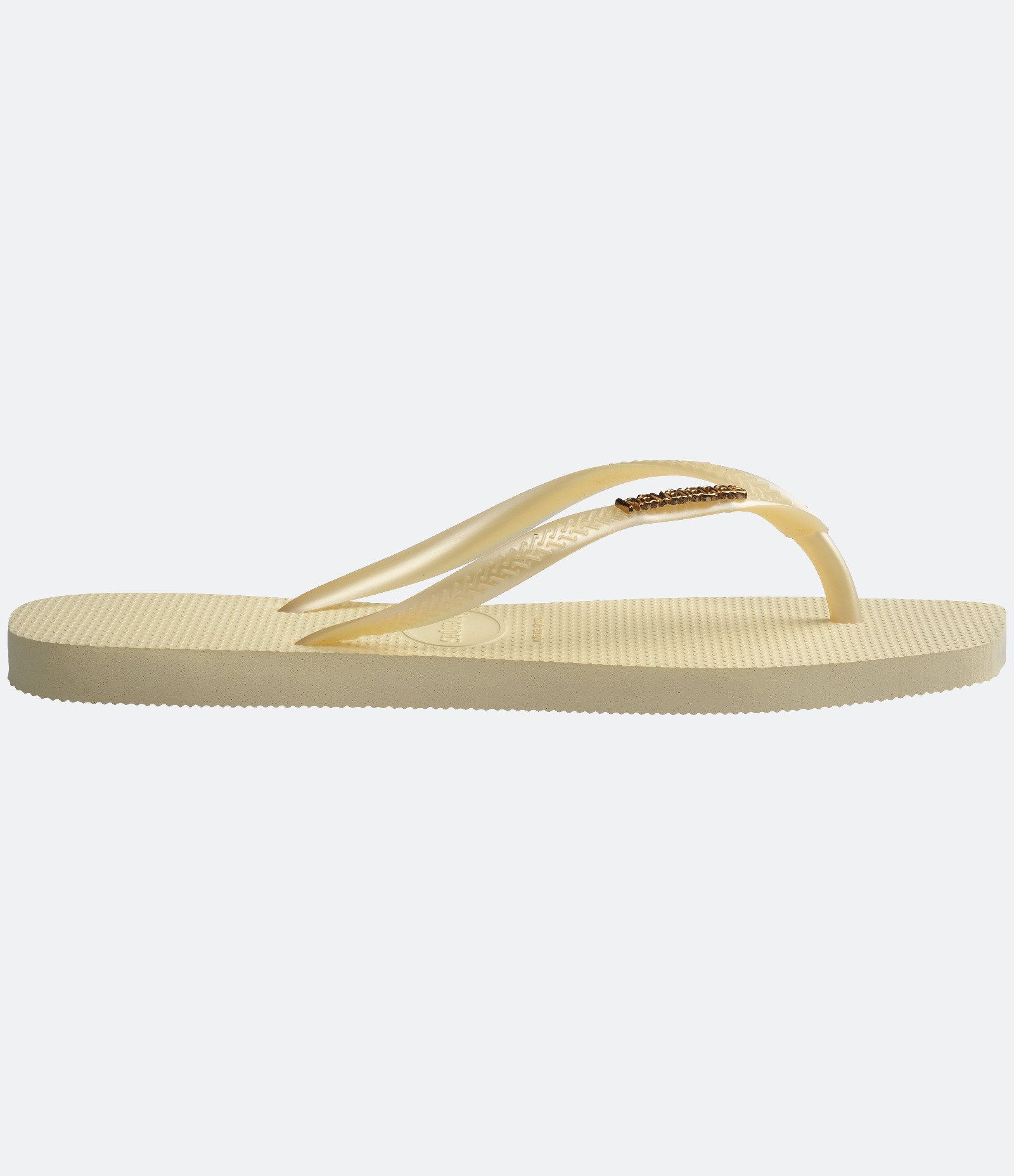 Chinelo Havaianas Slim Square em Bico Quadrado e Tiras Brilhosas Amarelo 3