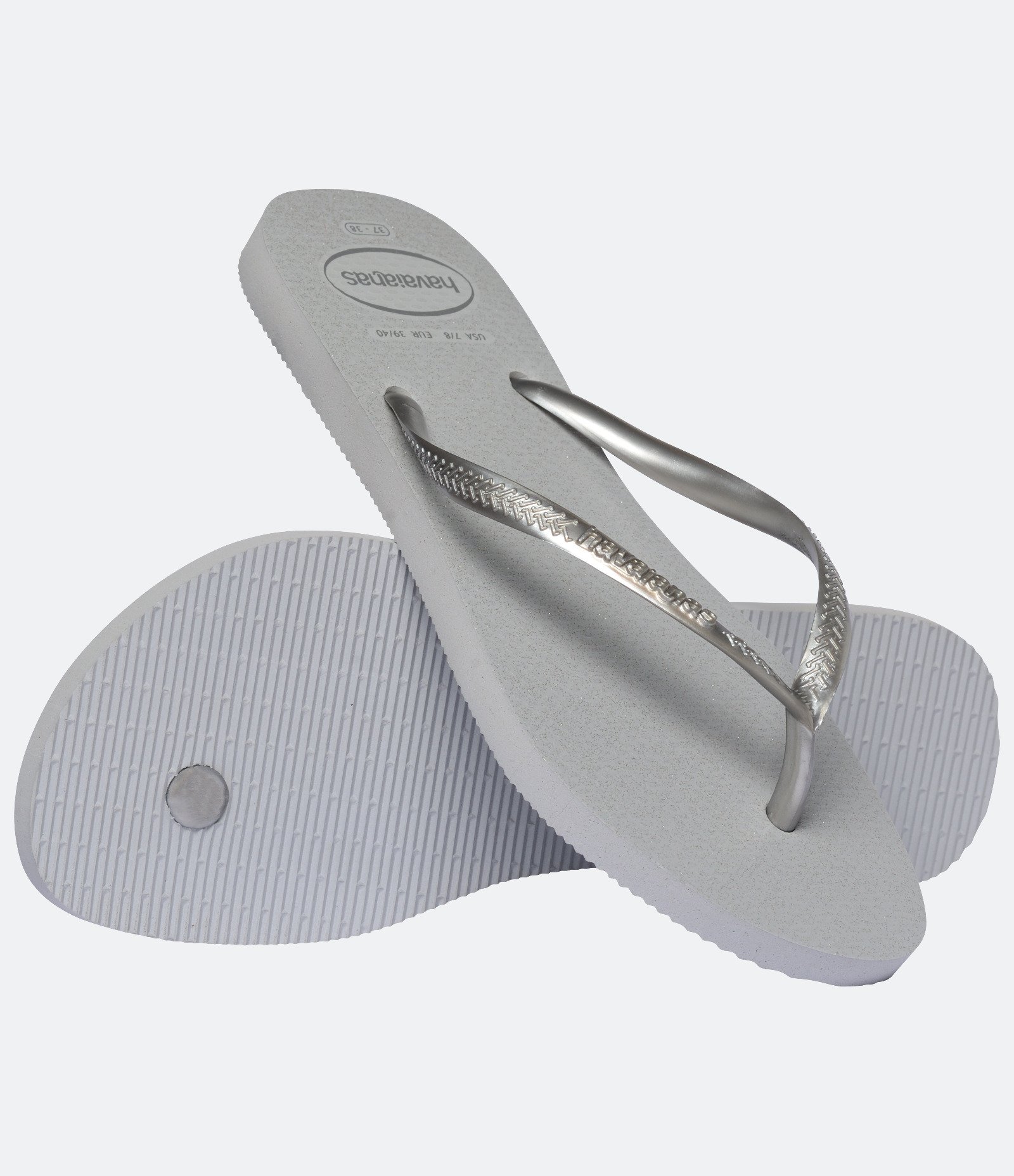 Chinelo Slim Gloss Havaianas Prata 4