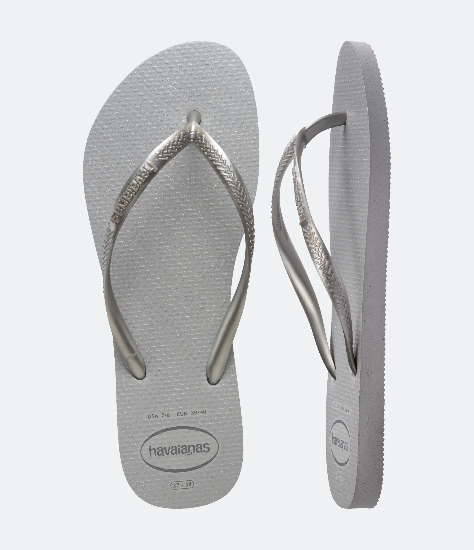 Chinelo Slim Gloss Havaianas Prata 5