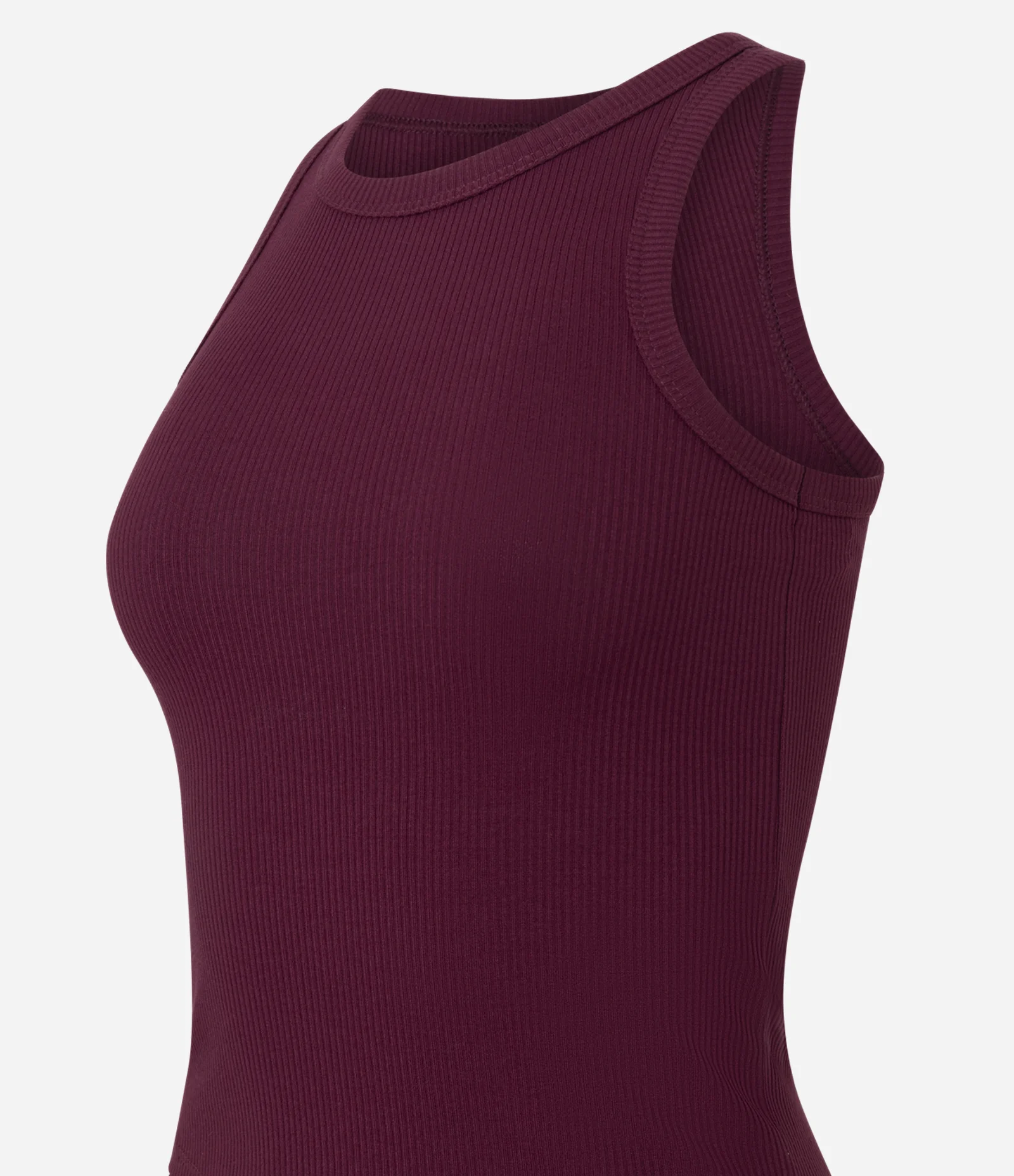 Pijama Curo em Ribana com Short Poá e Botões Vinho 2