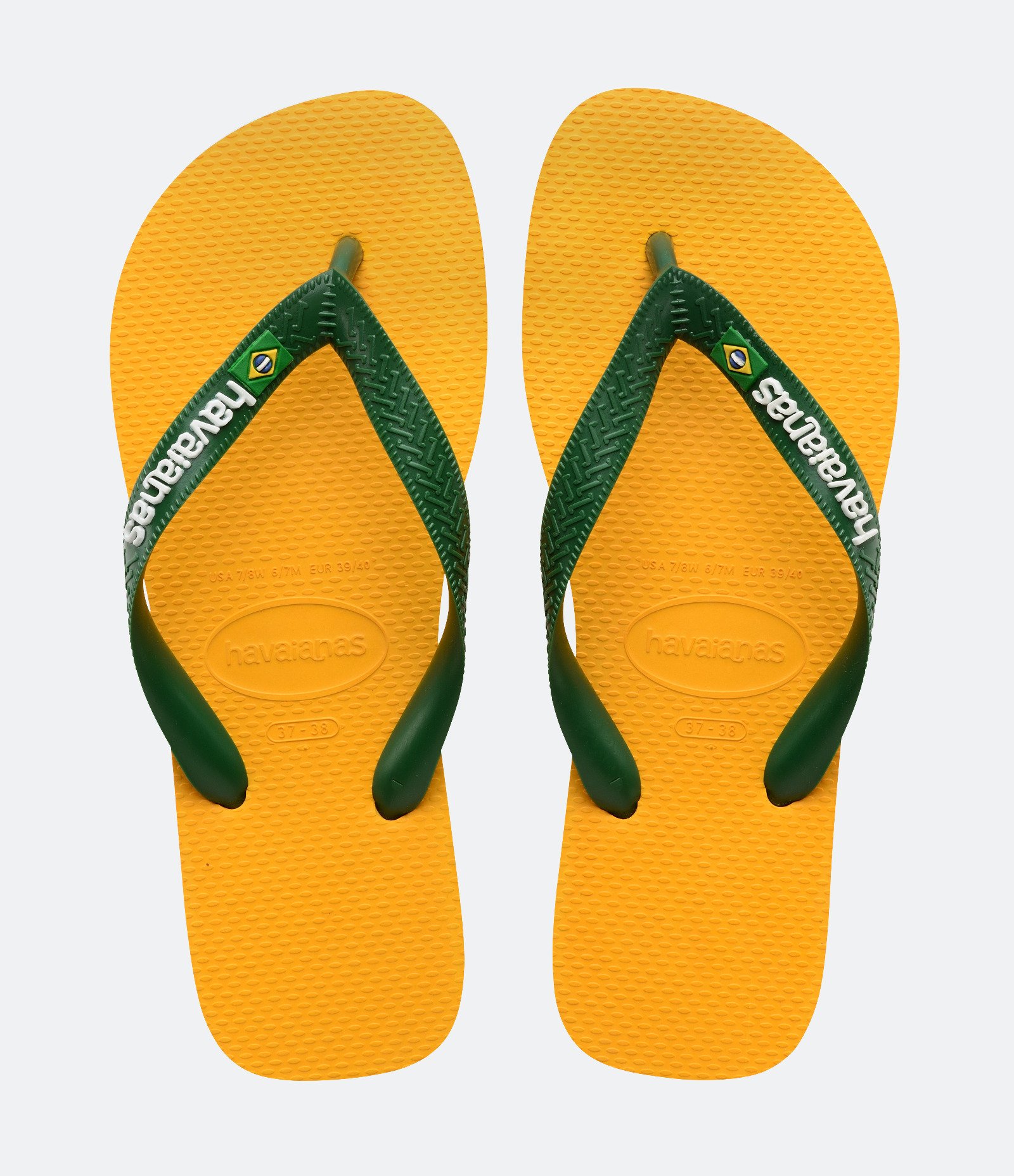 Chinelo Emborrachado Havaianas Amarelo/Verde 1