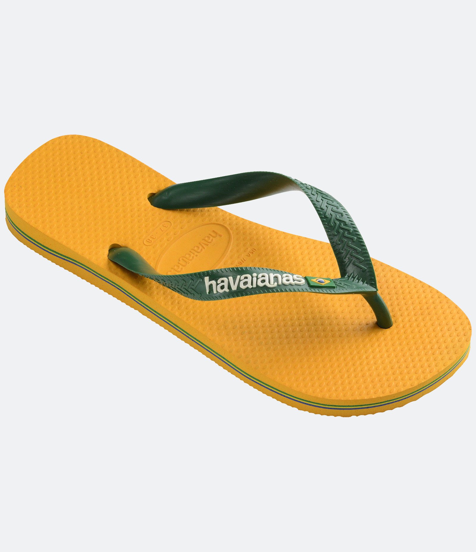 Chinelo Emborrachado Havaianas Amarelo/Verde 2