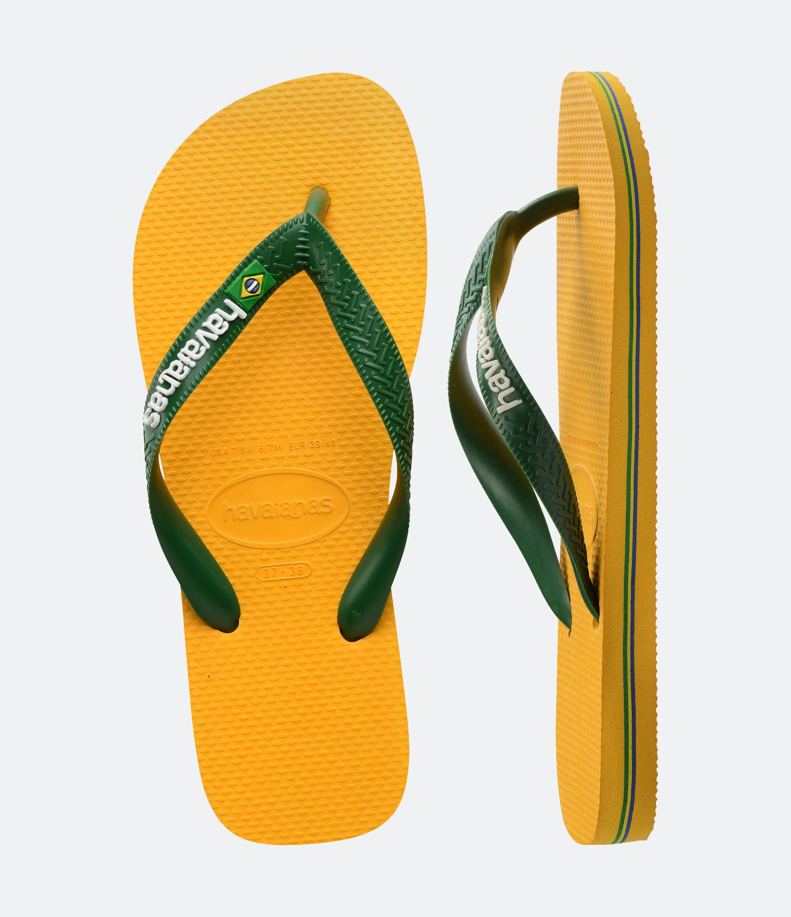 Chinelo Emborrachado Havaianas Amarelo/Verde 5