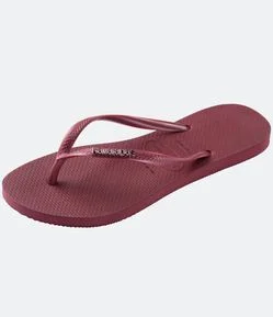 Chinelo com Aplicação de Logo Metálica Havaianas
