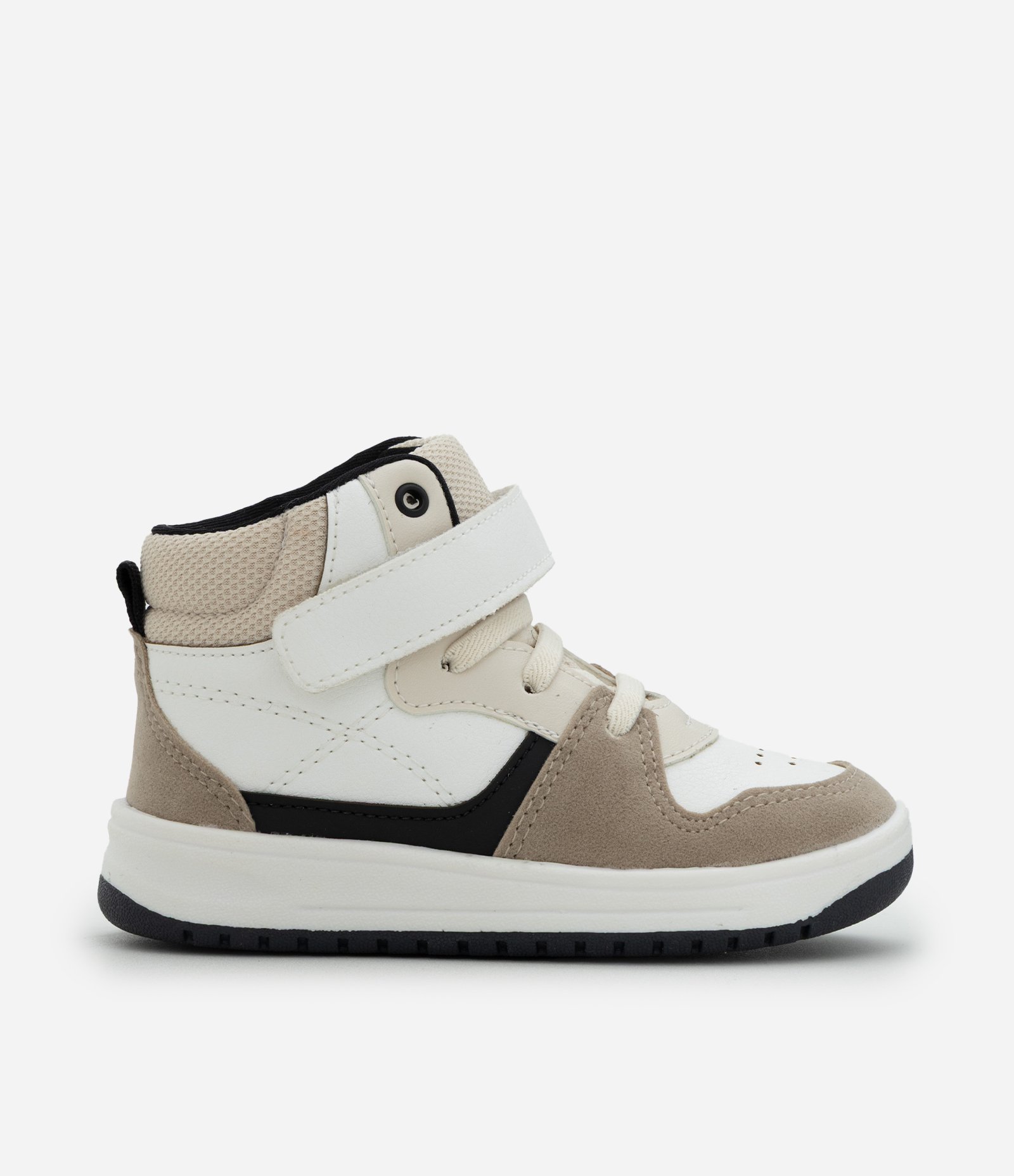 Tênis Infantil Abotinado com Velcro e Cadarço – Tam 20 a 27 Off White 4