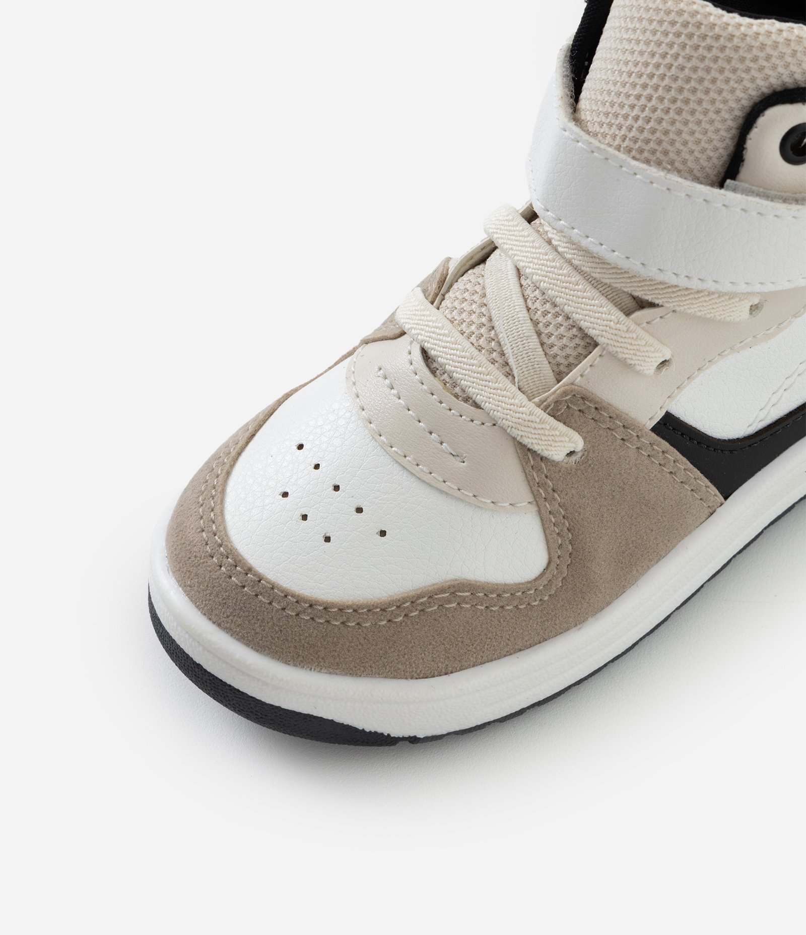 Tênis Infantil Abotinado com Velcro e Cadarço – Tam 20 a 27 Off White 5