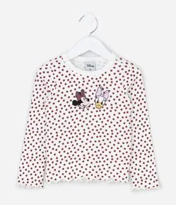 Camiseta Infantil com Estampa Minnie e Margarida – Tam 1 a 5/6 Anos