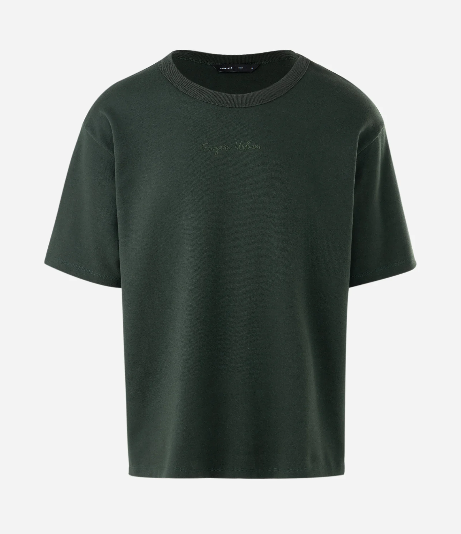 Camiseta Manga Curta em Algodão com Bordado Fugere Urbem Verde 1