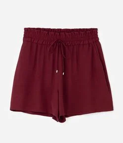 Short Curto em Crepe com Cós Elástico Curve & Plus Size