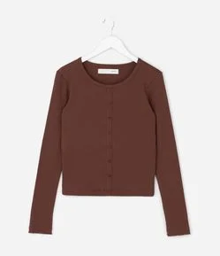 Blusa Infantil Baby Tee com Abotoamento Frontal – Tam 7 a 16 Anos