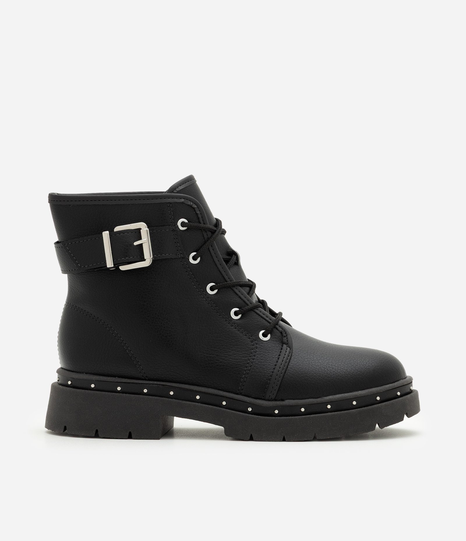 Bota Infantil Coturno com Fivela Lateral – Tam 26 a 36 Preto 4