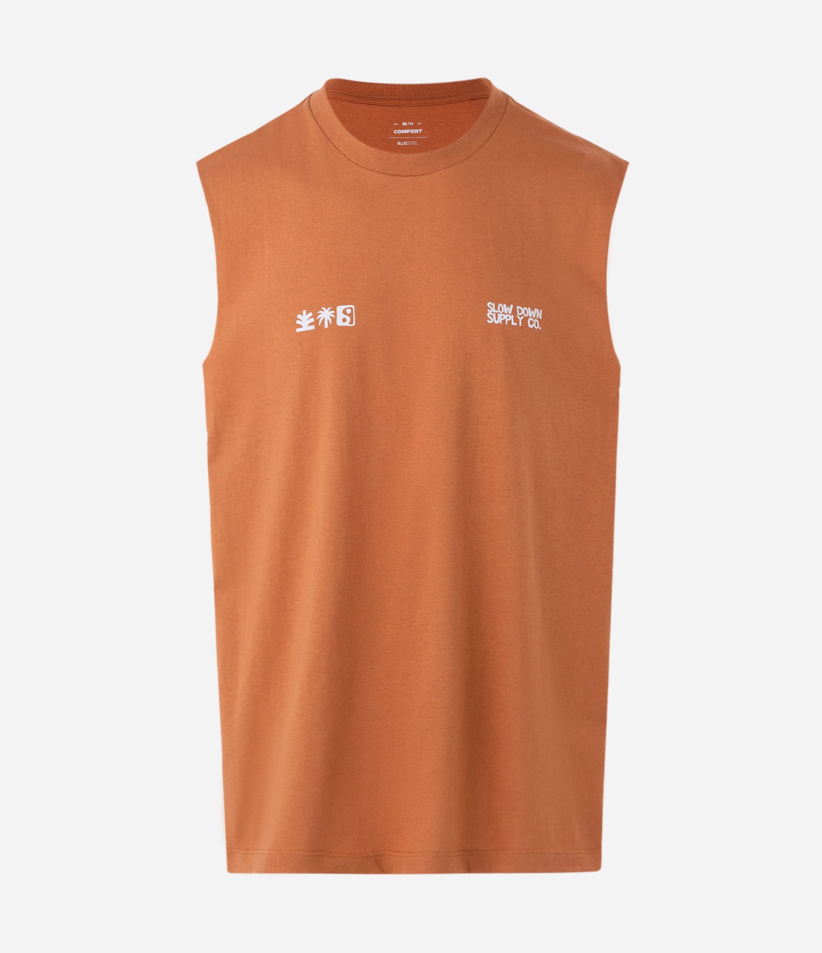 Regata Comfort em Algodão com Estampa Abstrata Laranja 5