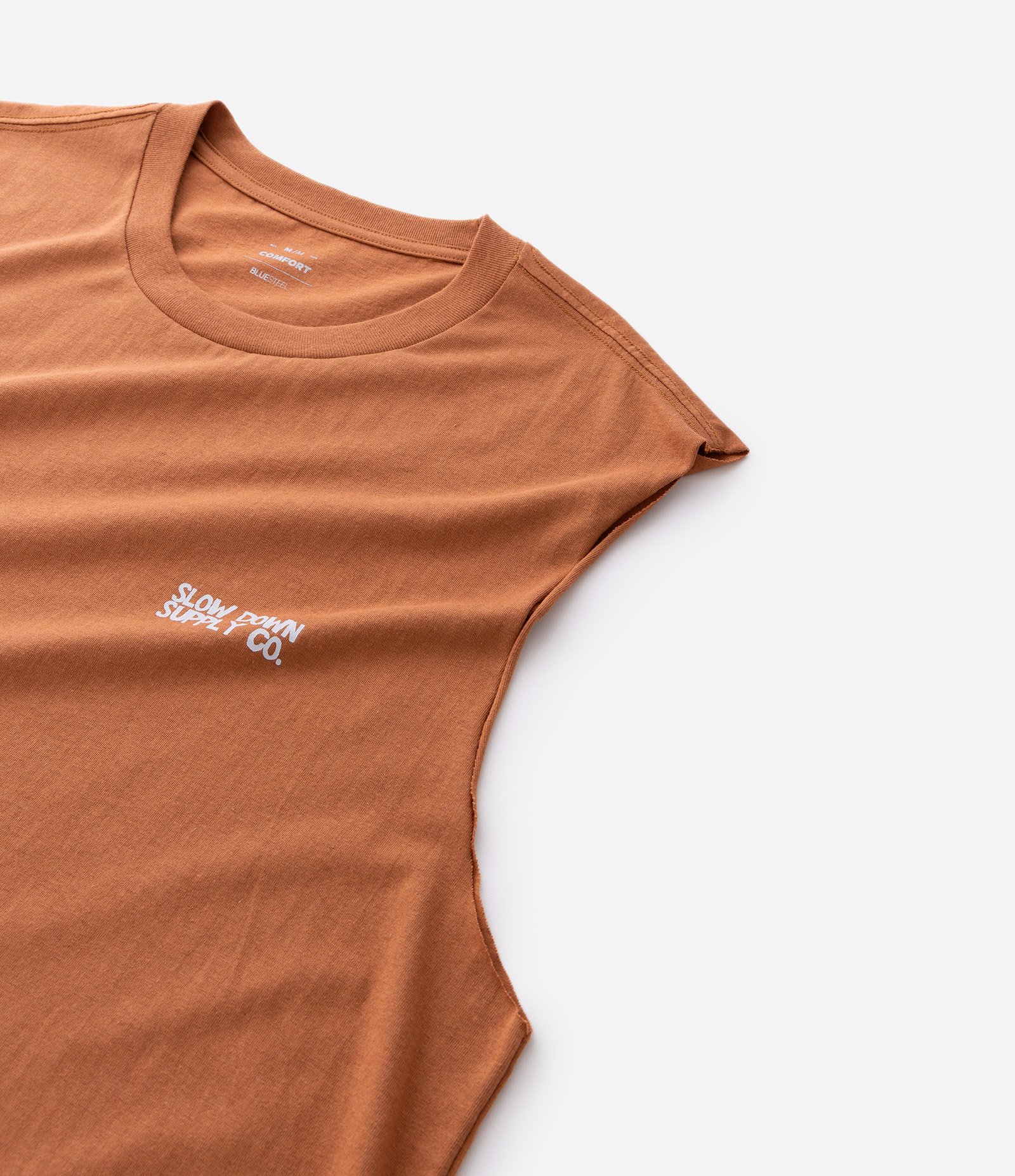 Regata Comfort em Algodão com Estampa Abstrata Laranja 7