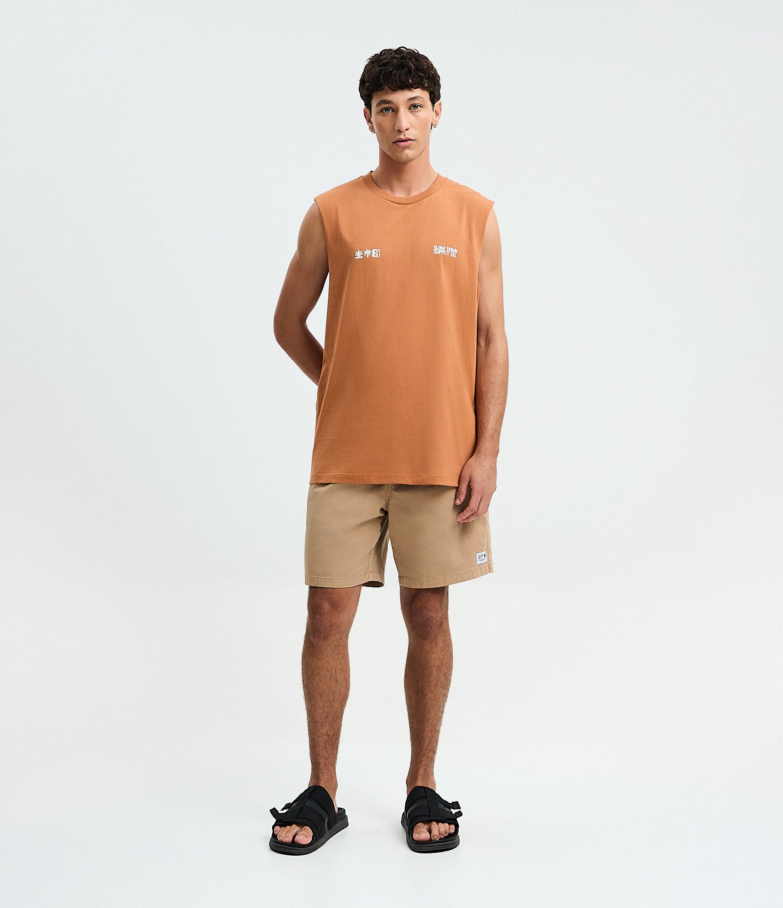Regata Comfort em Algodão com Estampa Abstrata Laranja 2