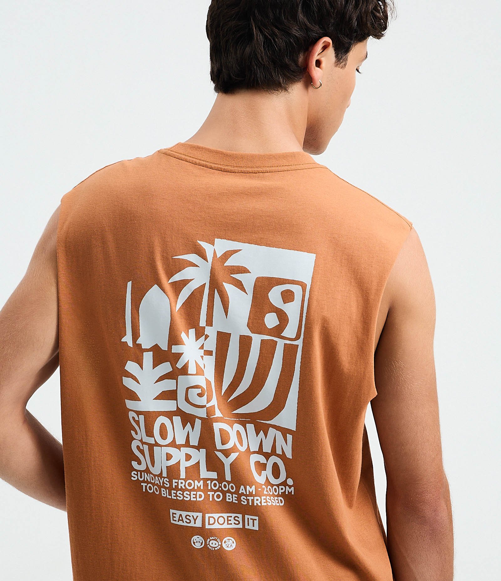 Regata Comfort em Algodão com Estampa Abstrata Laranja 3