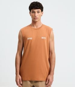 Regata Comfort em Algodão com Estampa Abstrata