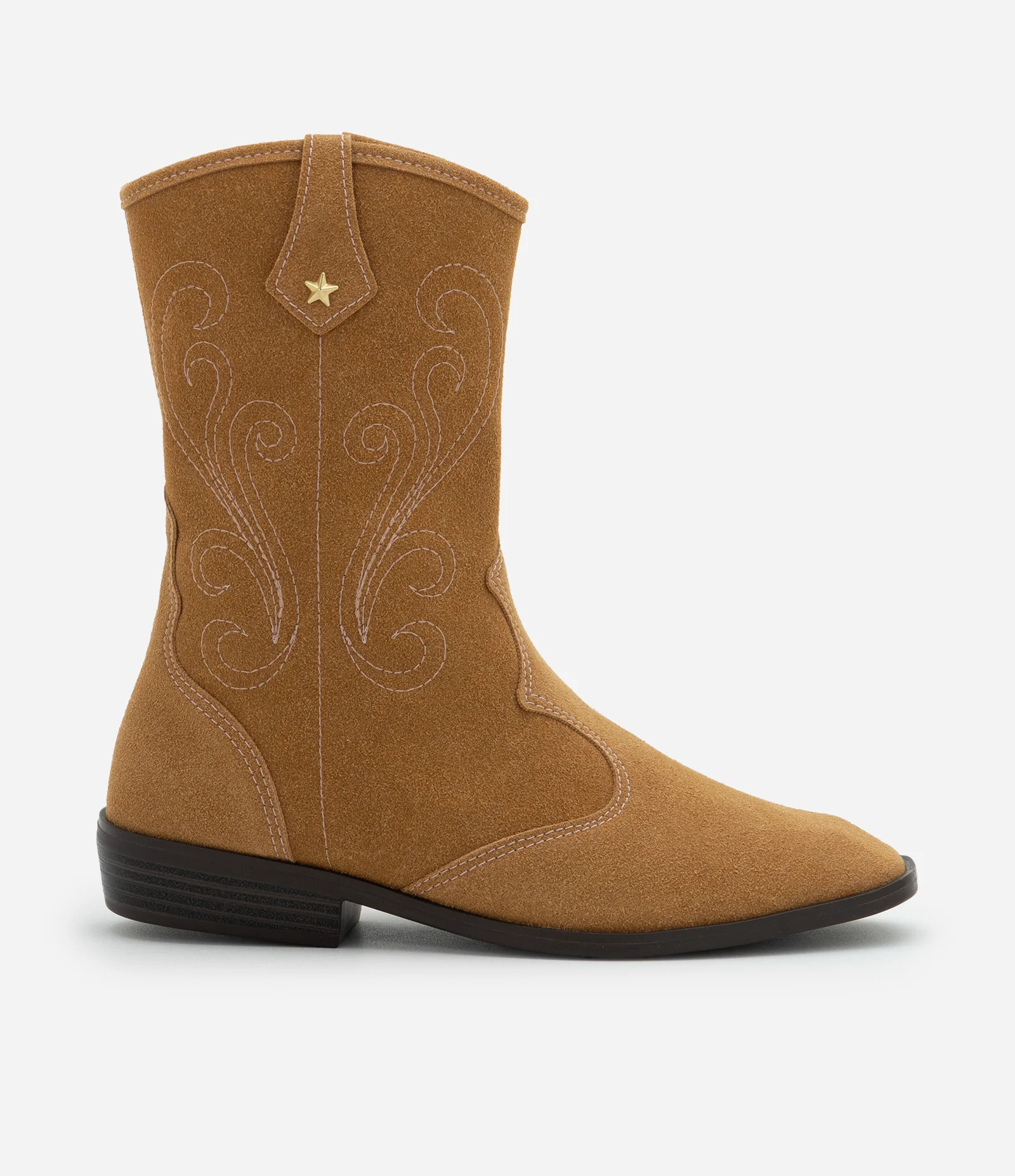 Bota Infantil Western com Bordado – Tam 26 a 36 Caramelo 6