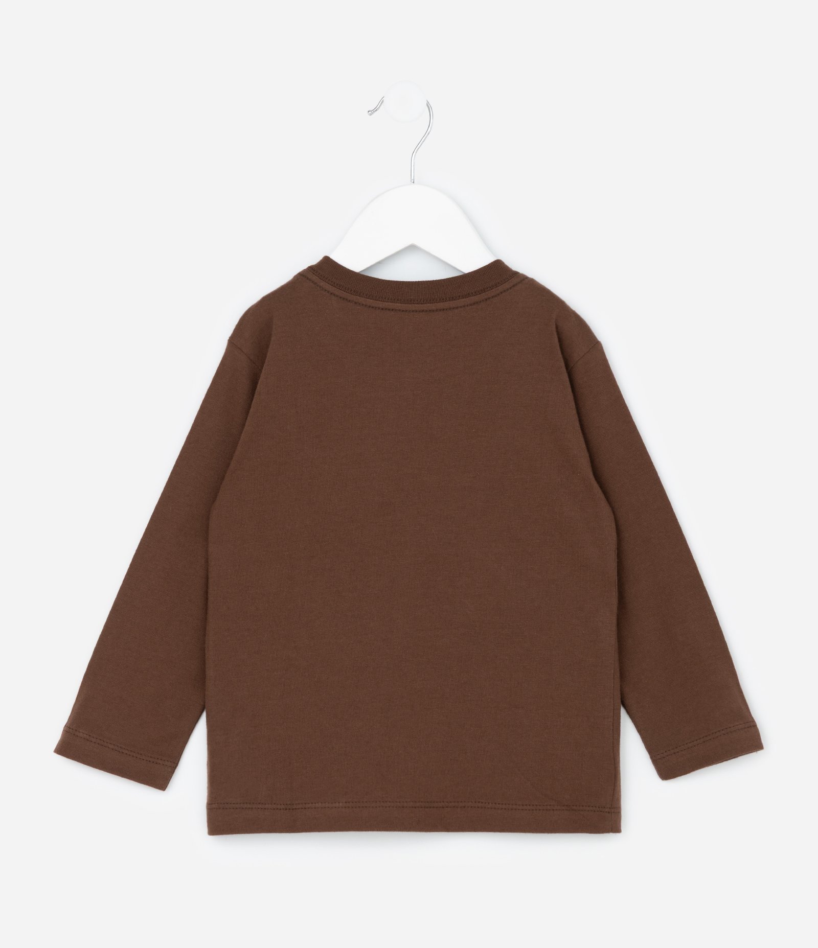 Camiseta Infantil  Manga Longa com Estampa de Urso – Tam 1 a 6 Anos Marrom 2