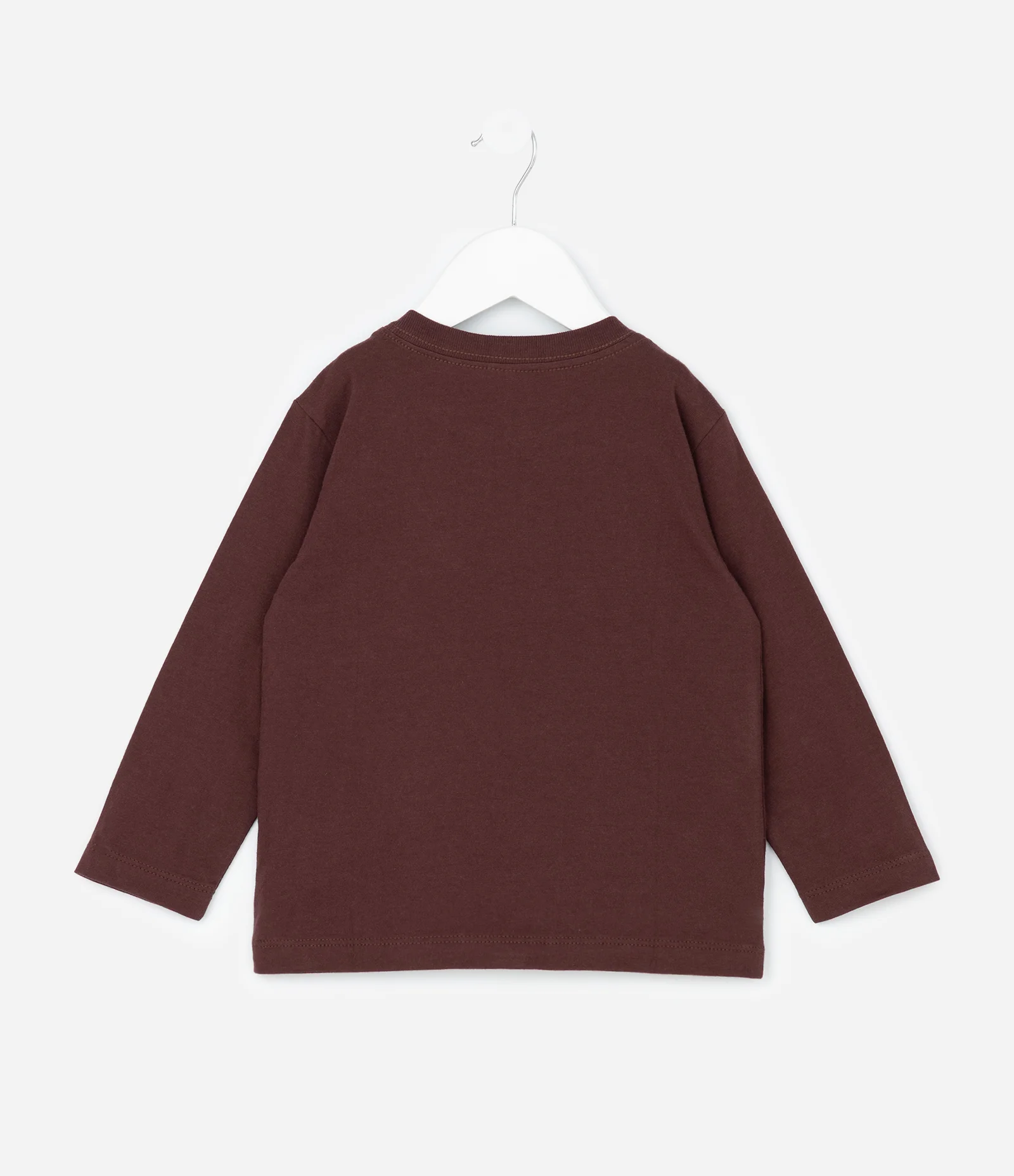 Camiseta Infantil Manga Longa com Estampa de Escavadeira – Tam 1 a 6 Anos Marrom Escuro 2