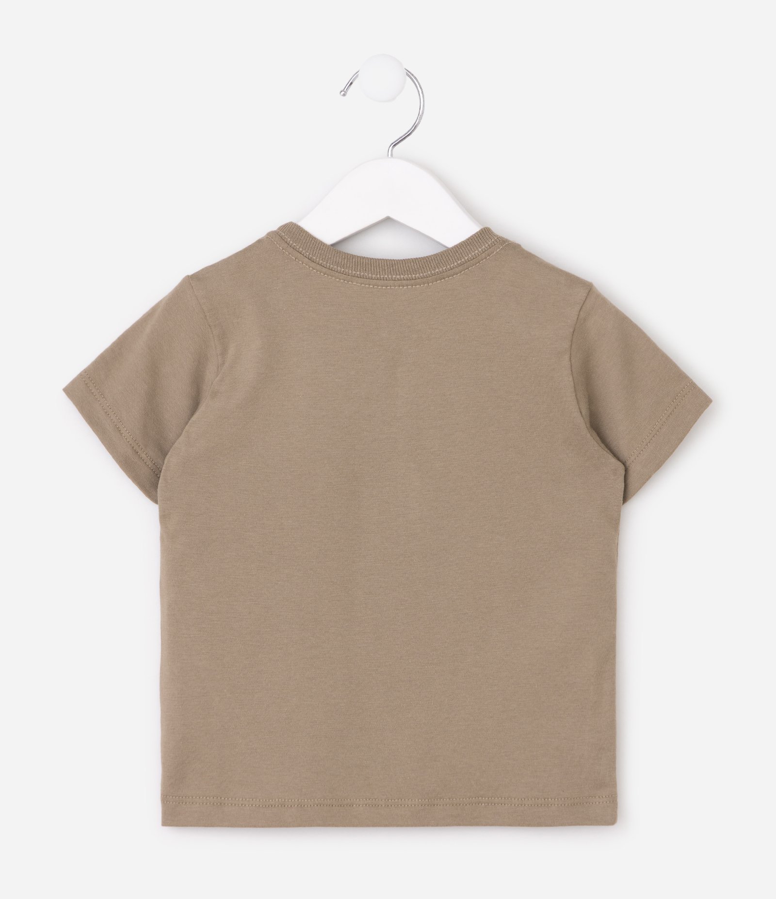 Camiseta Infantil em Algodão Estampa Dinossauro - Tam 1 a 6 Anos Marrom 3