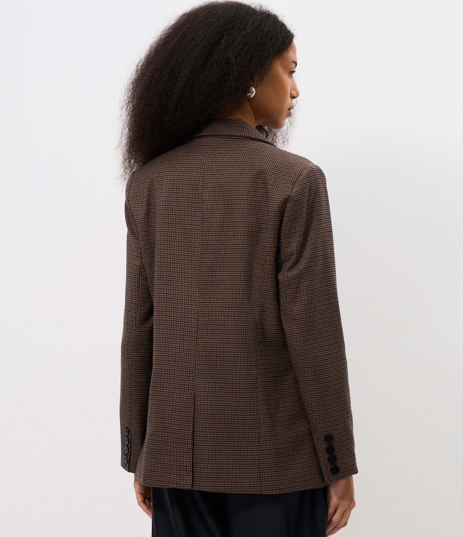 Blazer Alongado Alfaiatado Xadrez Marrom 6