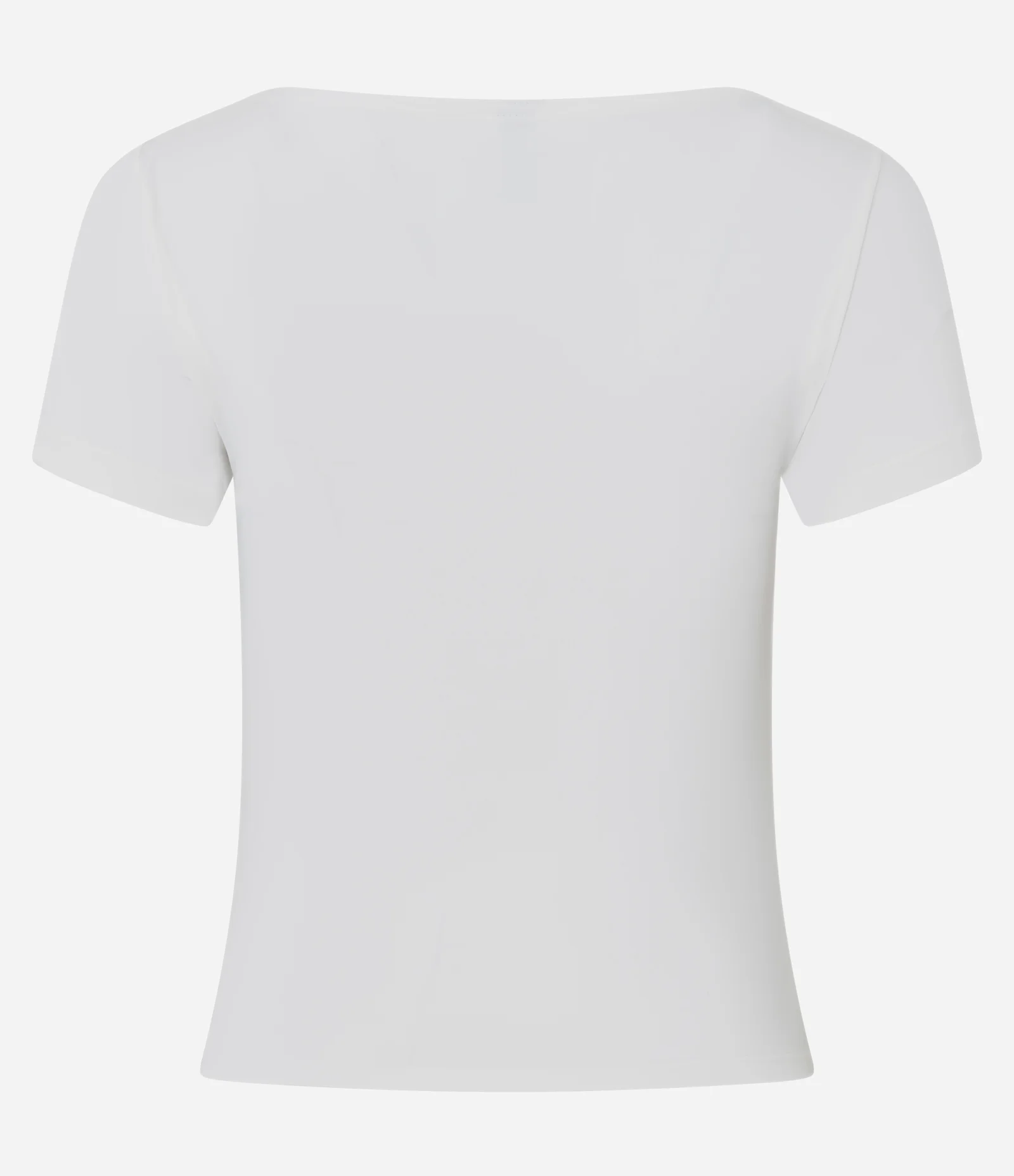 Blusa Manga Curta com Decote Canoa Branco 2