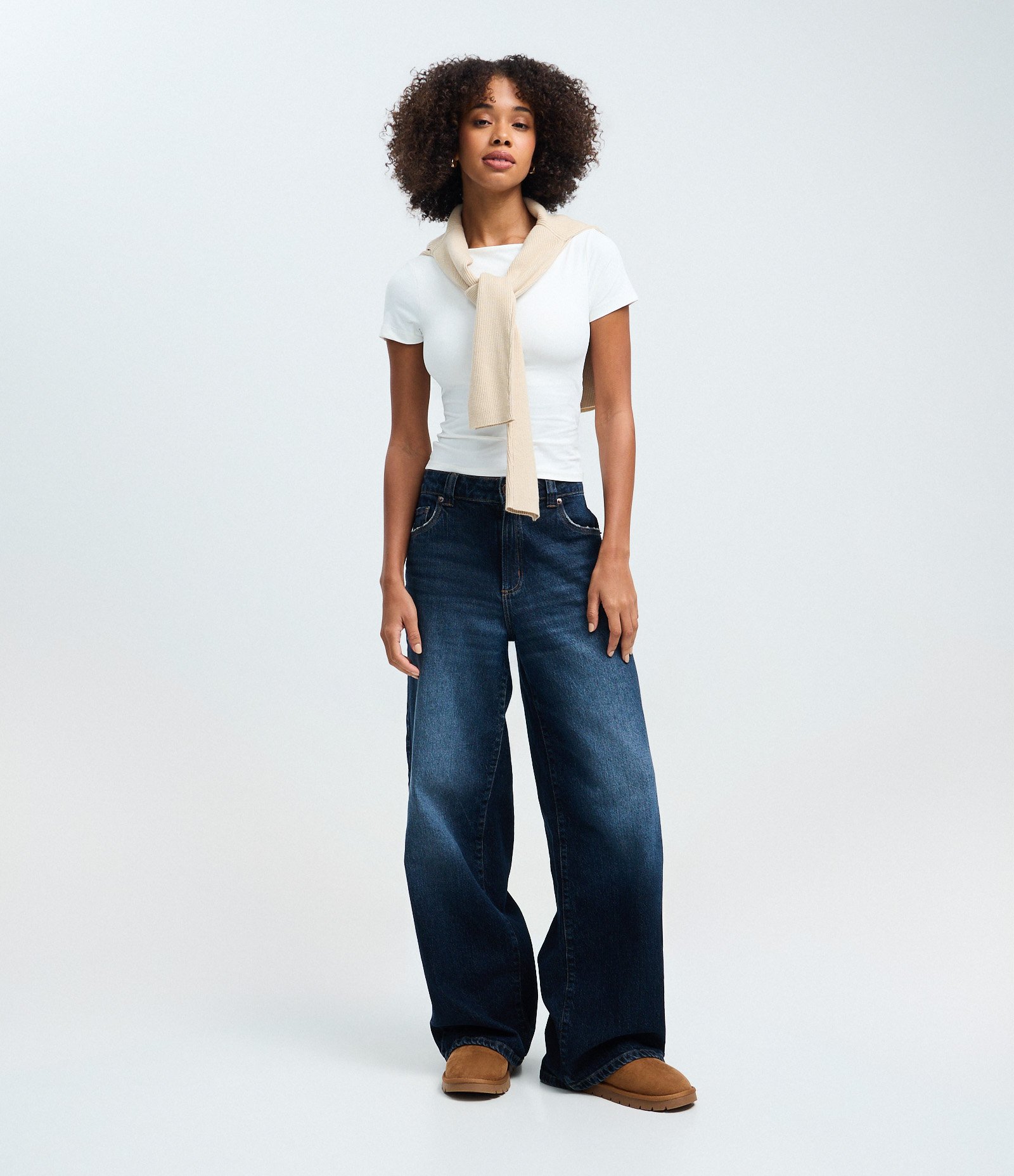 Blusa Manga Curta com Decote Canoa Branco 2